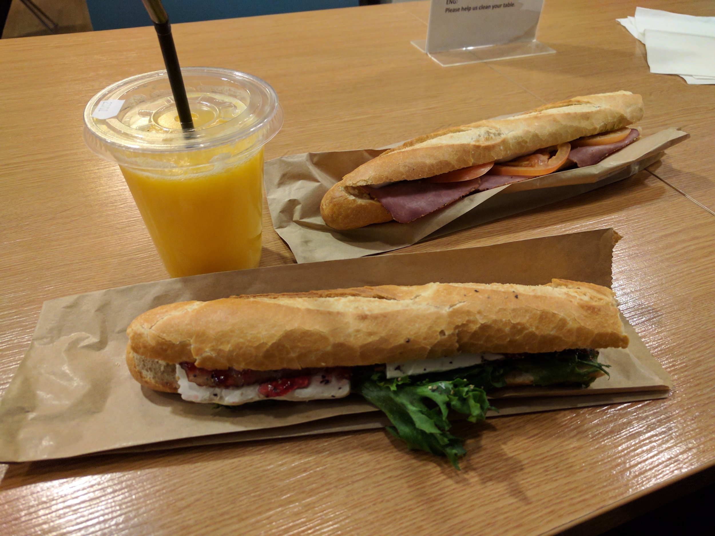 Baguettes for breakfast at Tromsø airport