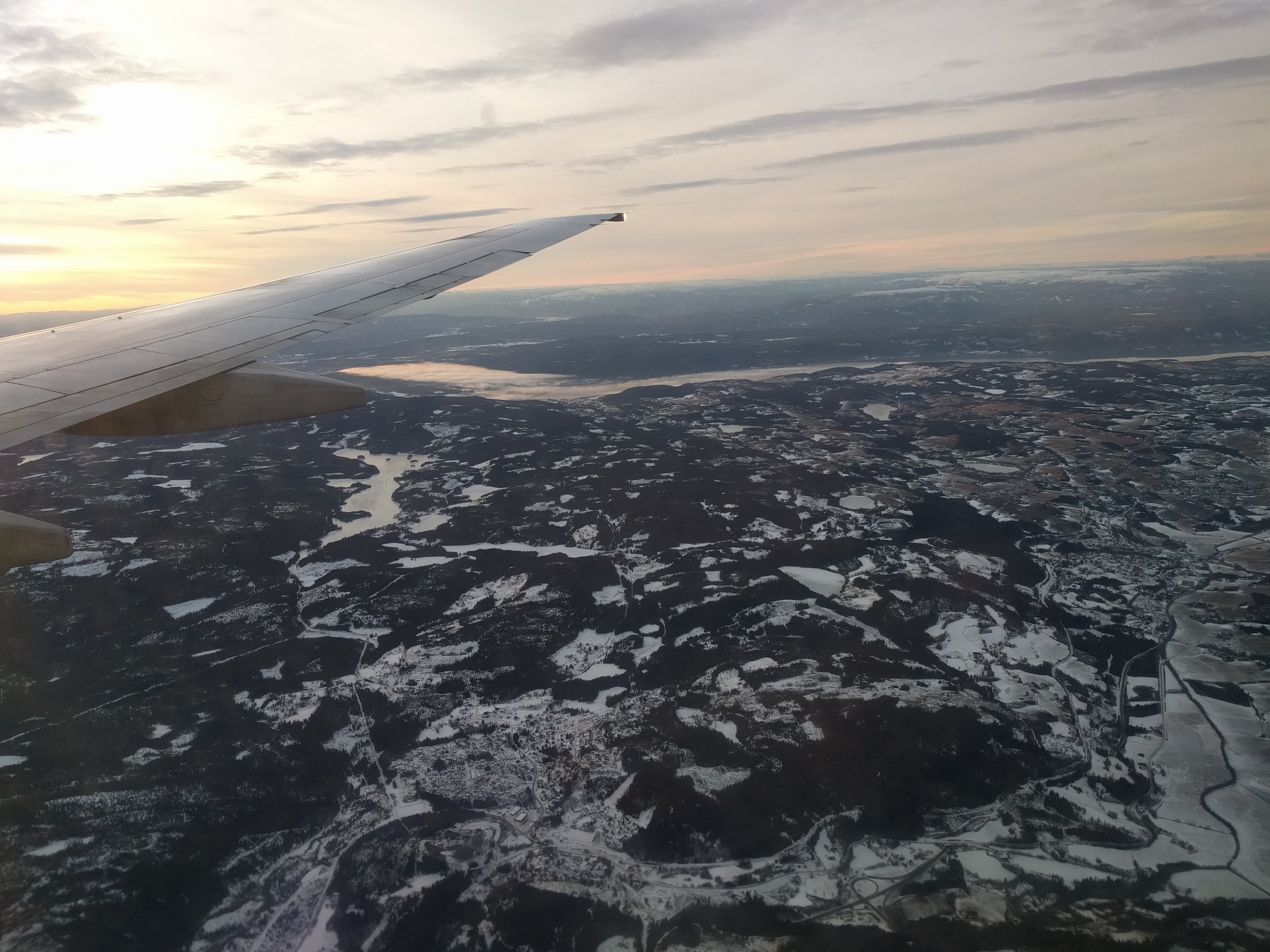 Views as we landed in Oslo