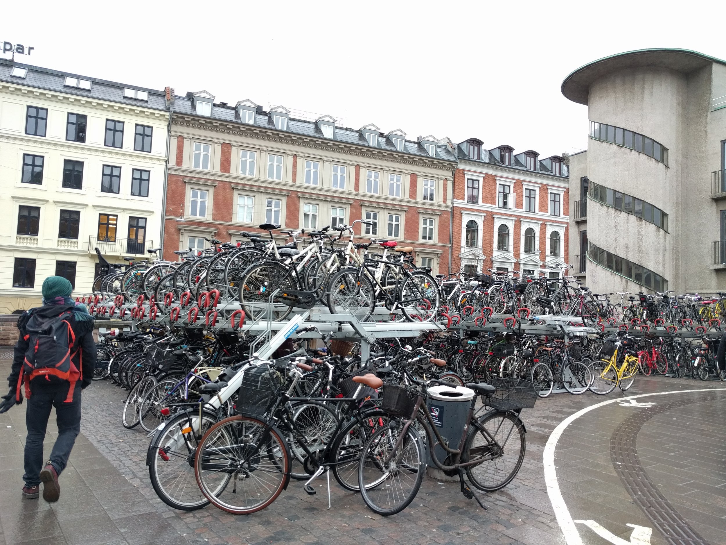 sooo many bikes outside the train station!
