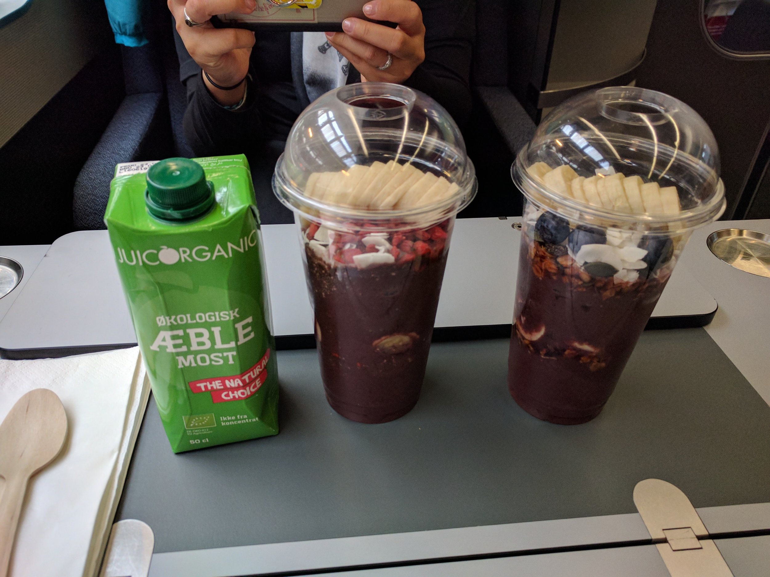 Acai from Copenhagen for a snack on the train