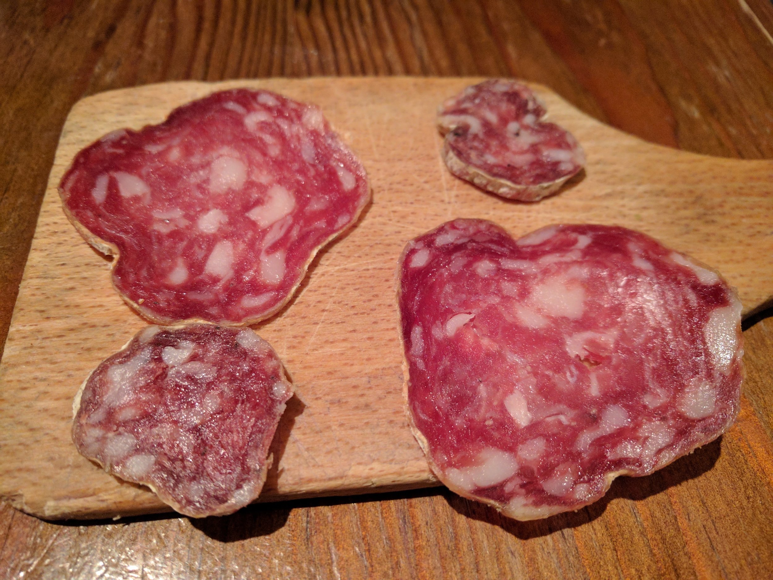 Starter meat tastes at ChantAirelle