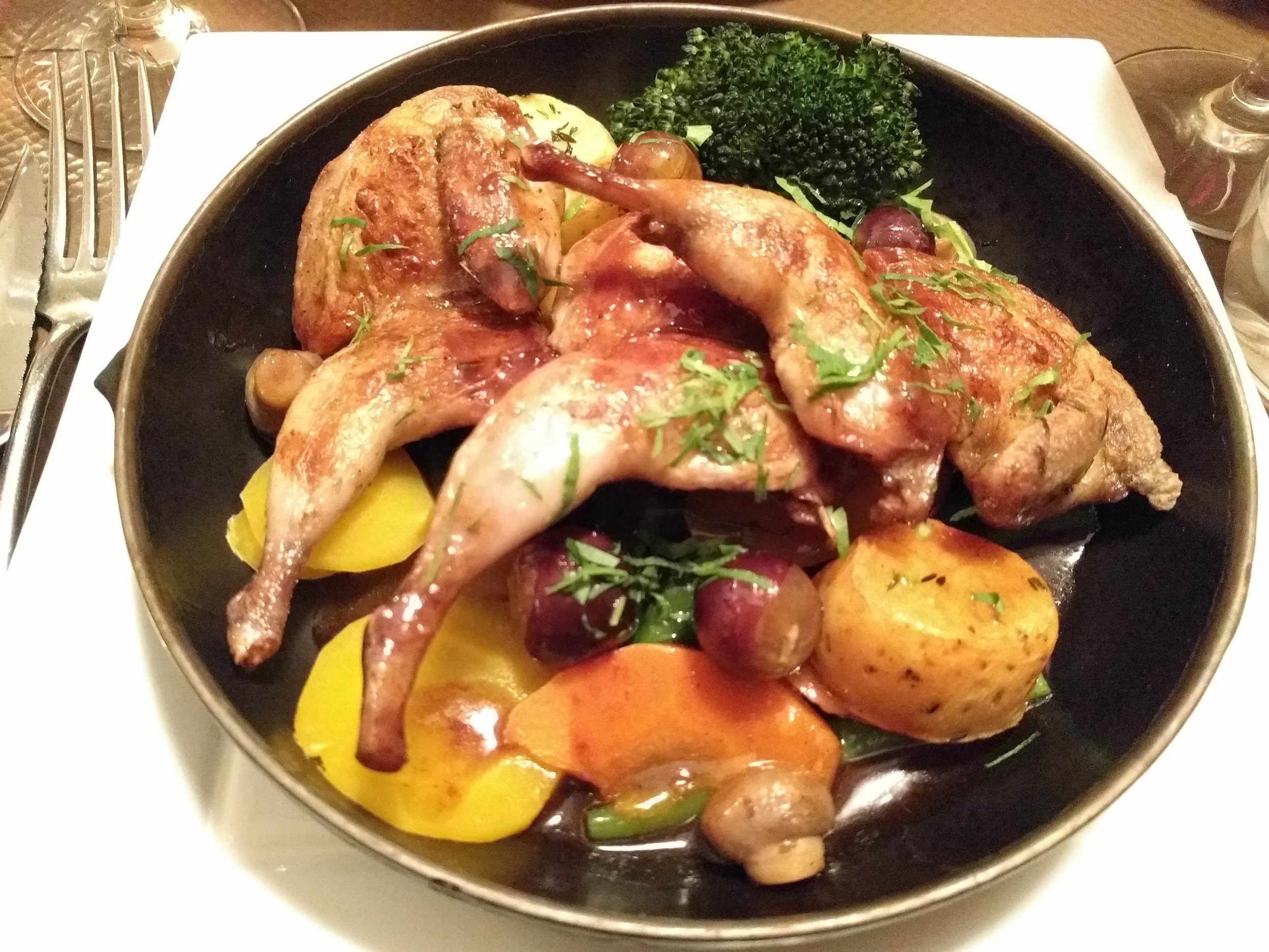 Quail at Le Petit Pontoise