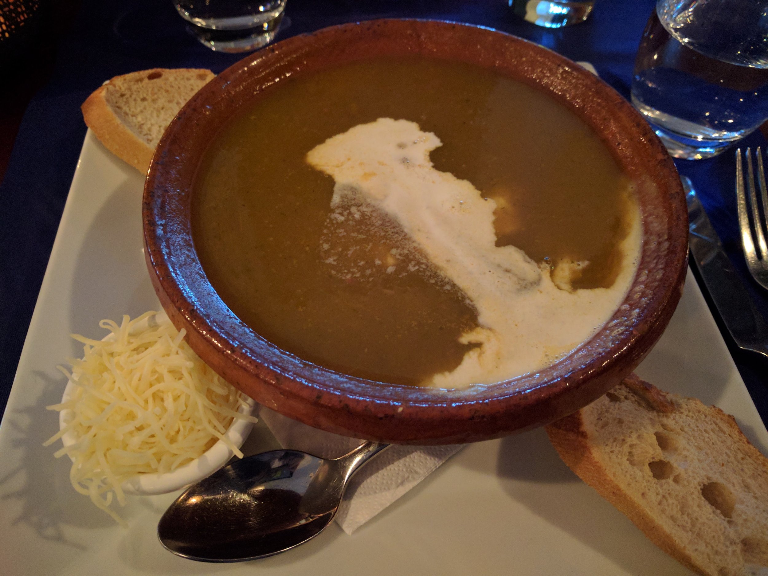 Vegetable soup at Le Jardin