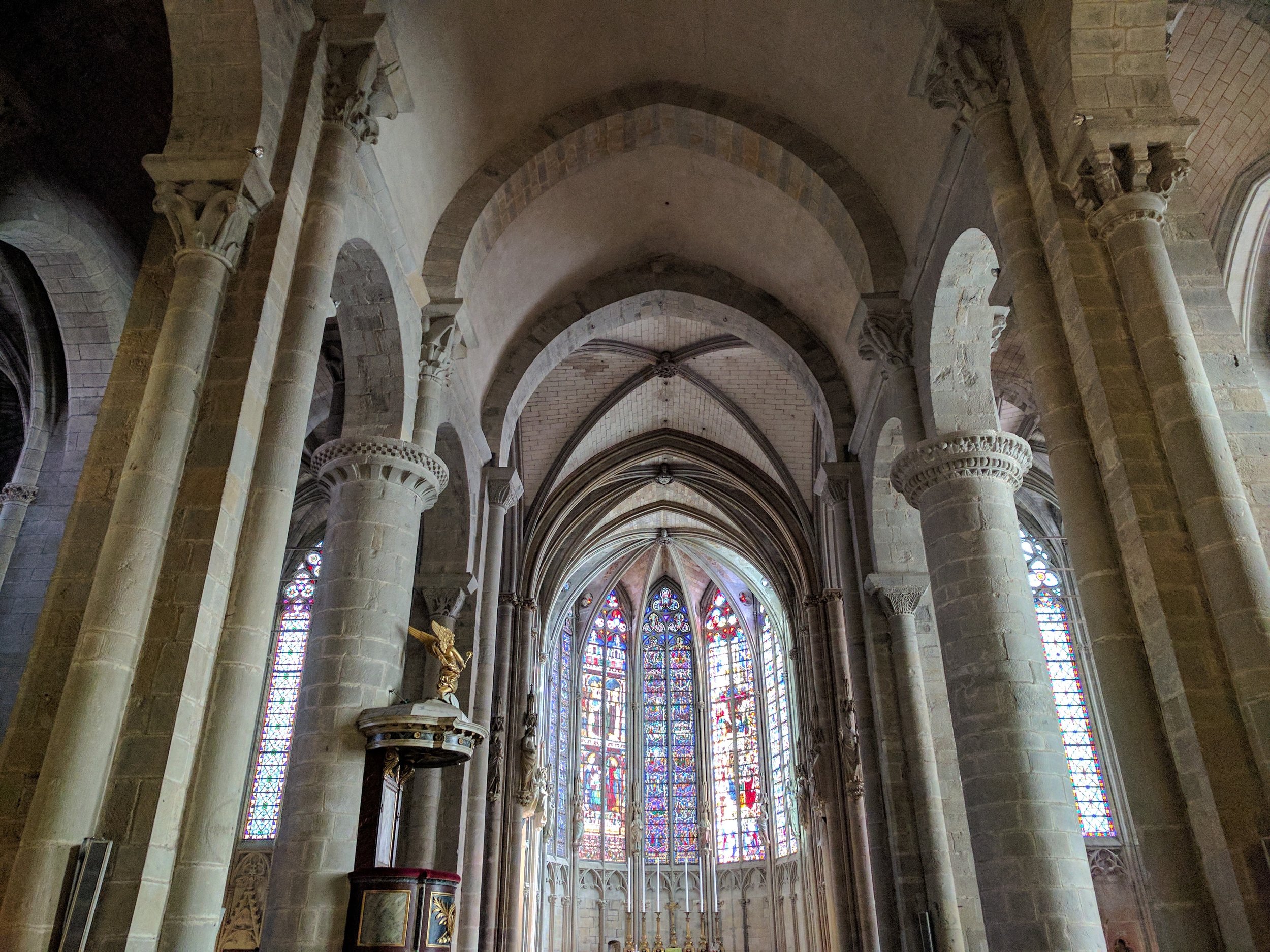 Inside the basilica