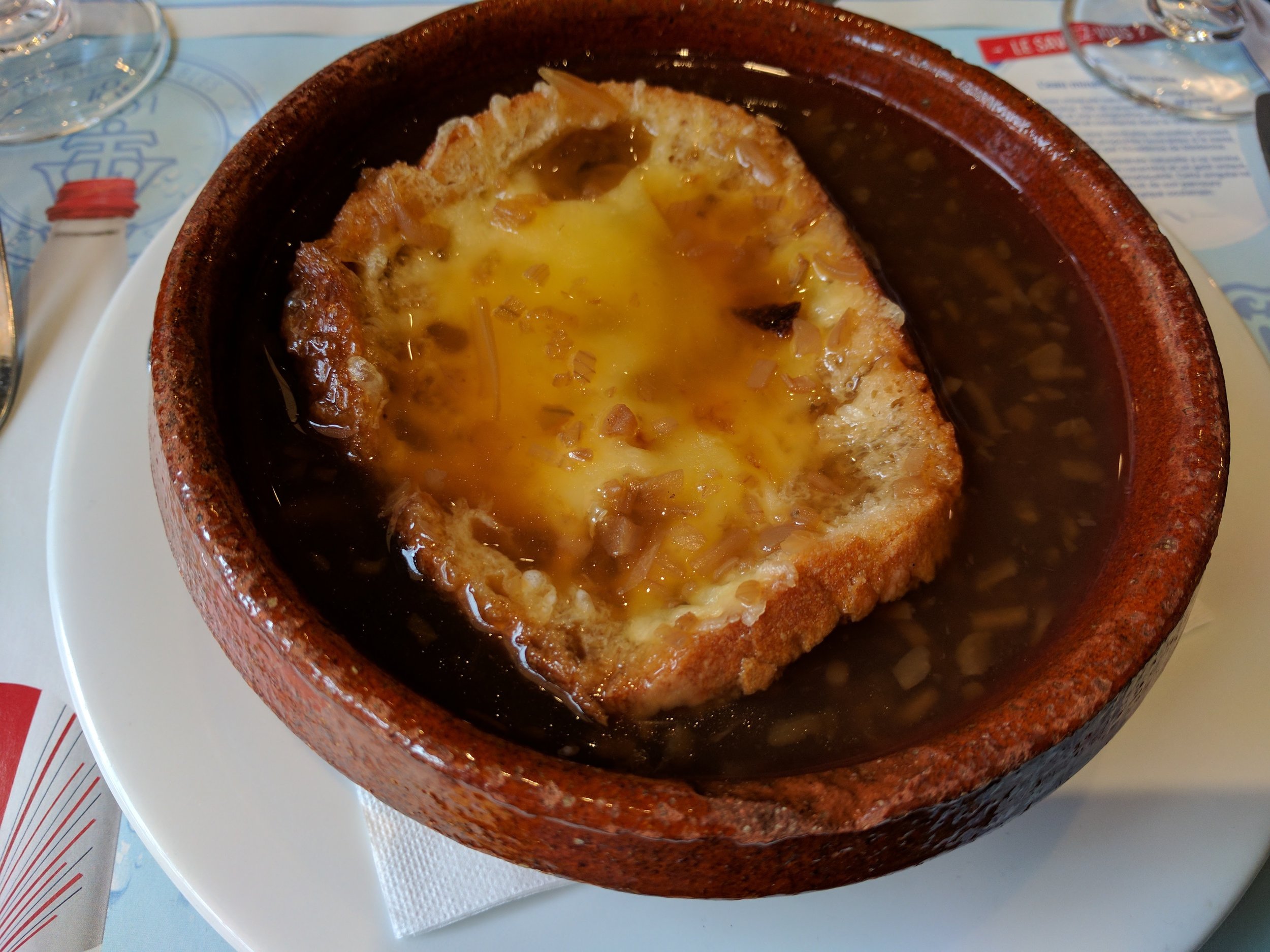 Onion soup from Le Menestrel