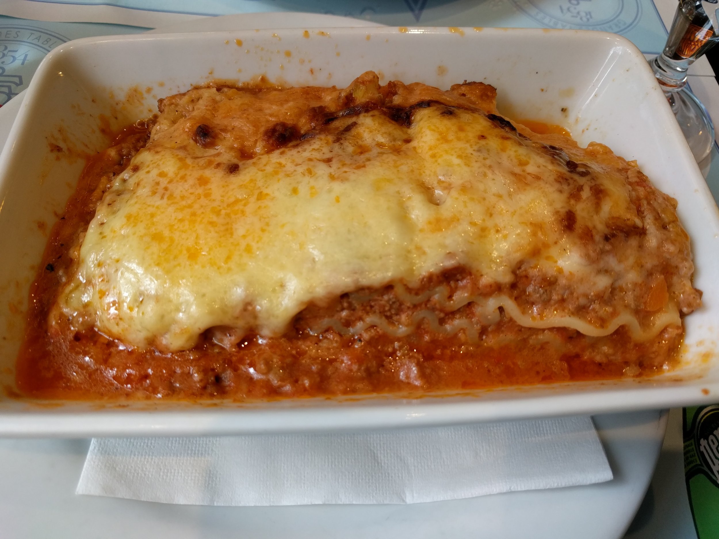 Lasagna at Le Menestrel