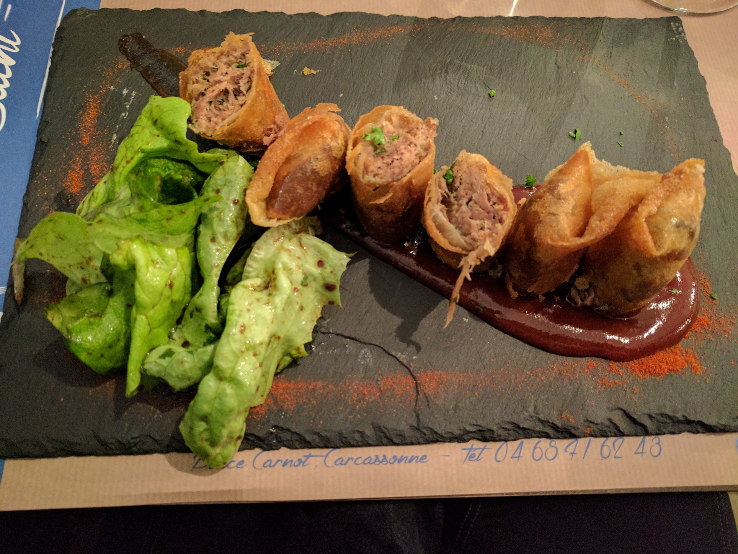 Duck Spring Rolls at La Cantine du Saint Roch