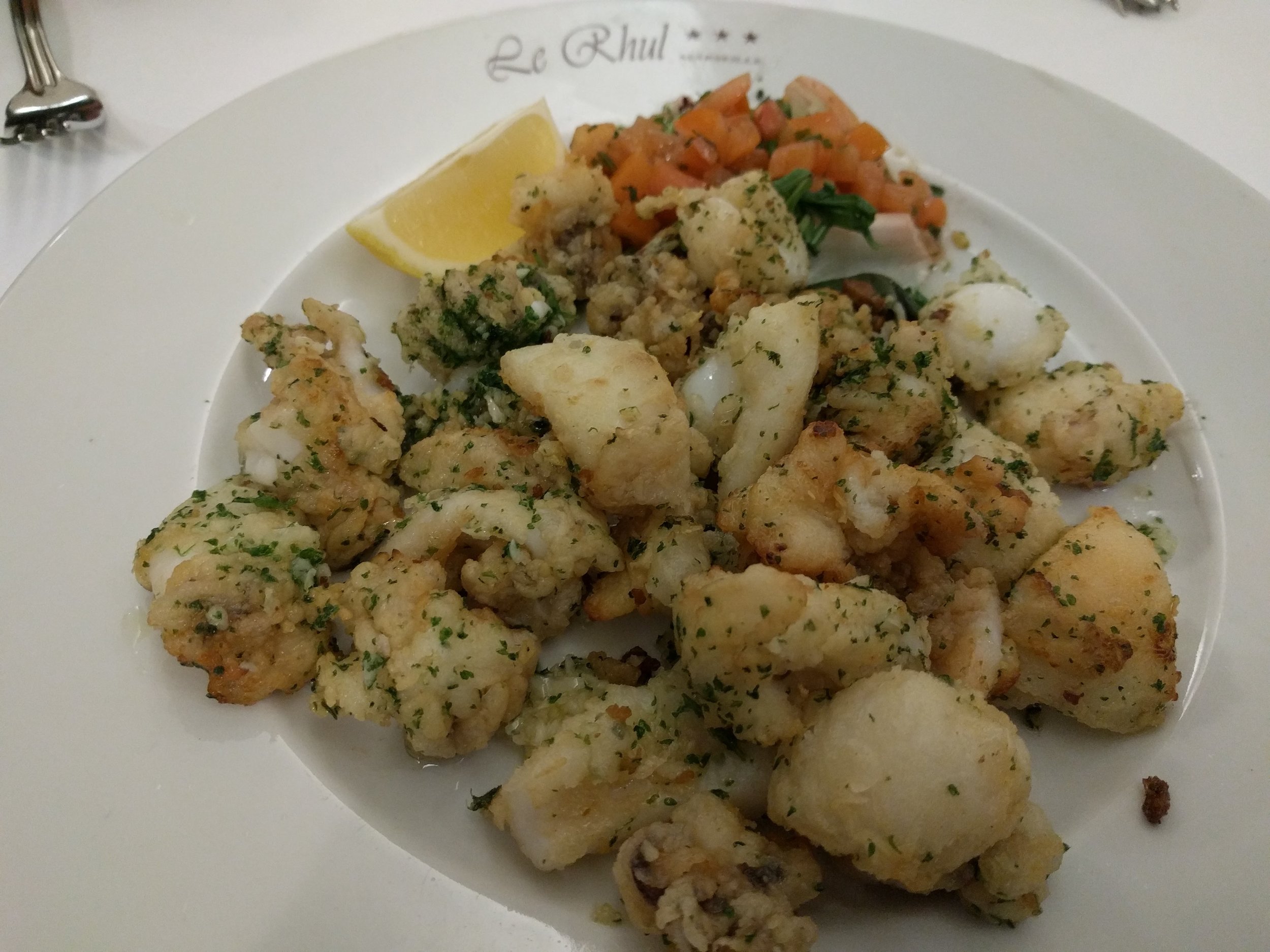 Pan fried cuttlefish starter
