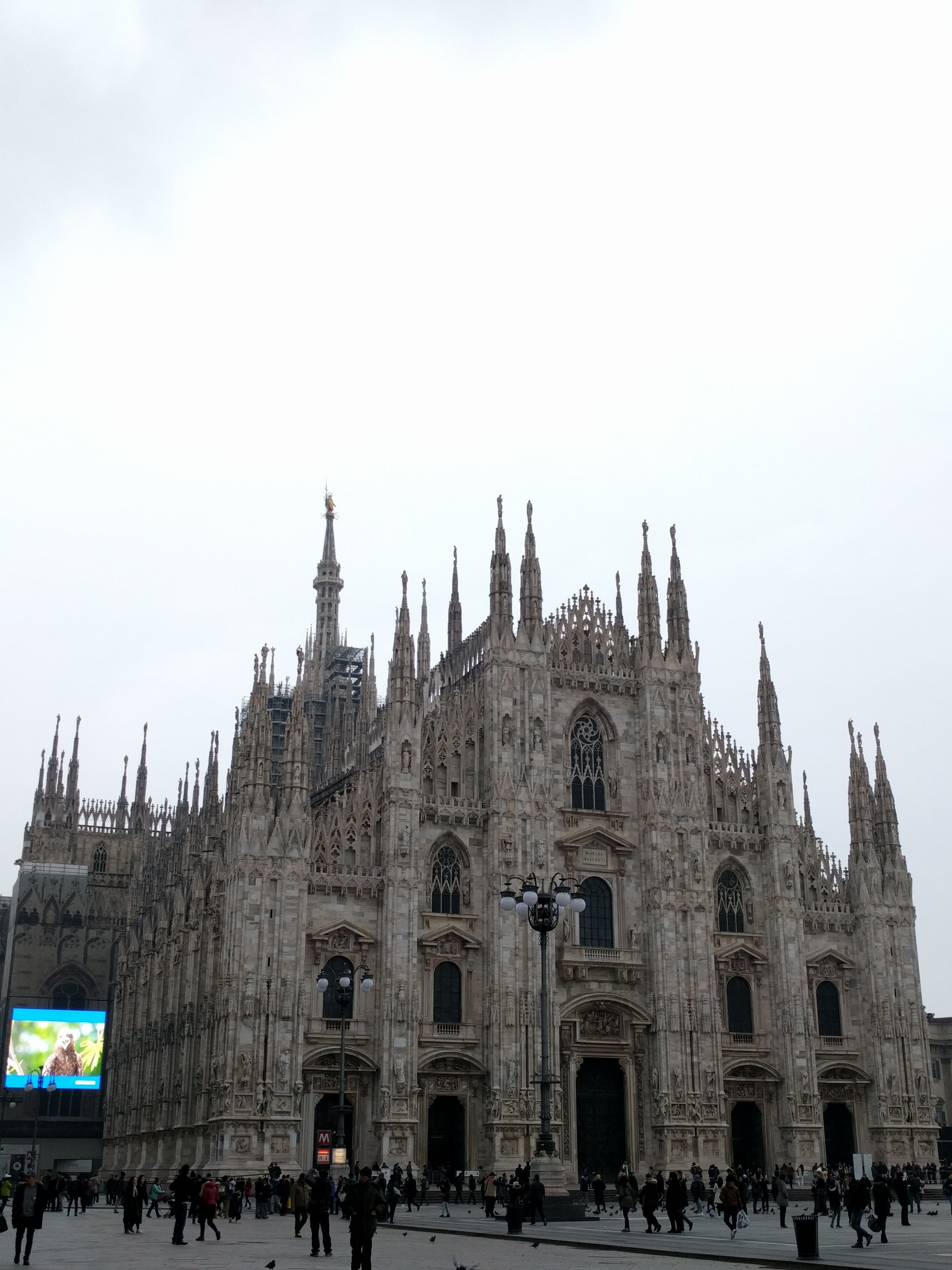 Duomo di Milan cathedral with special ads