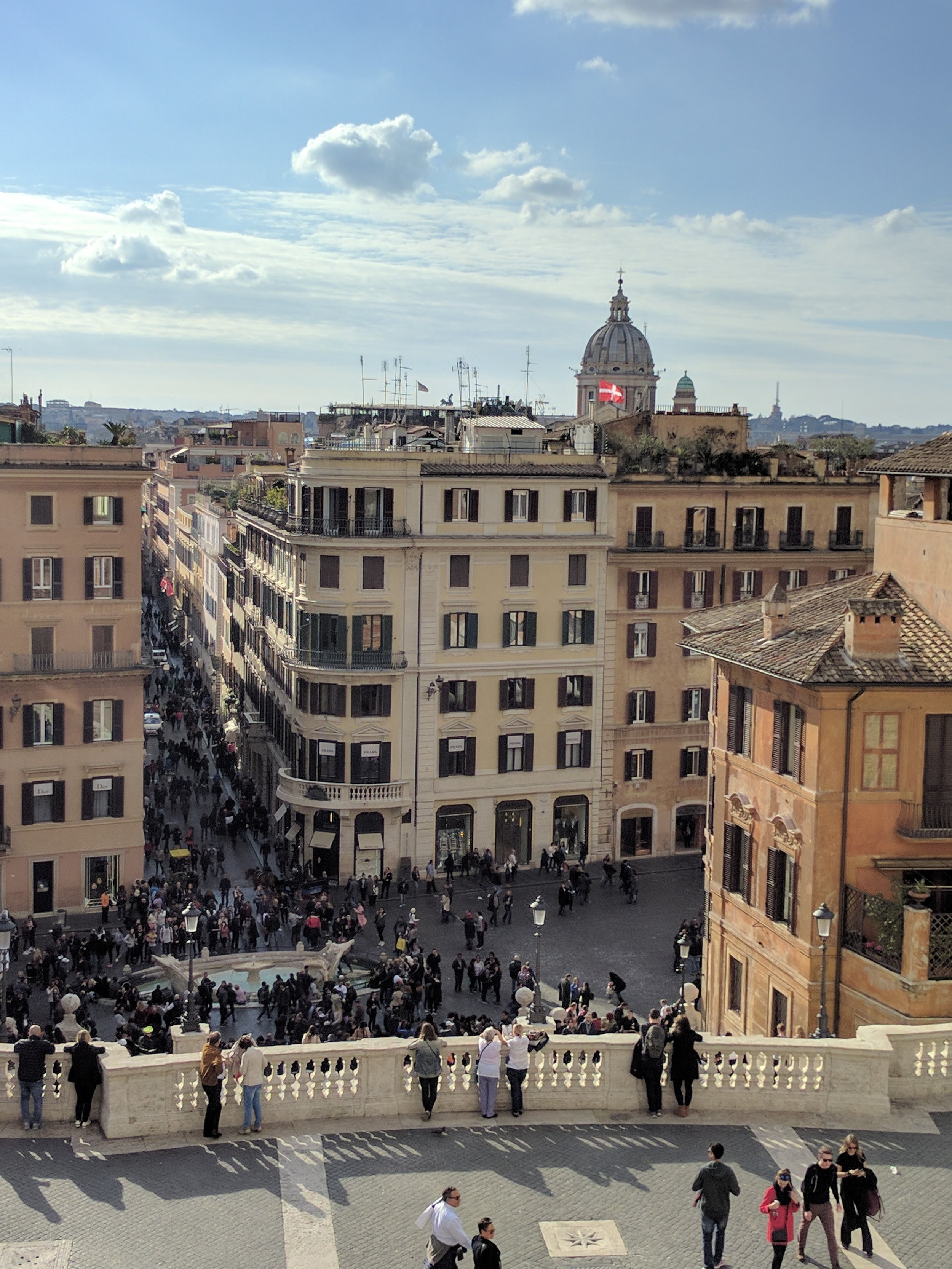 Looking down the Spanish Steps