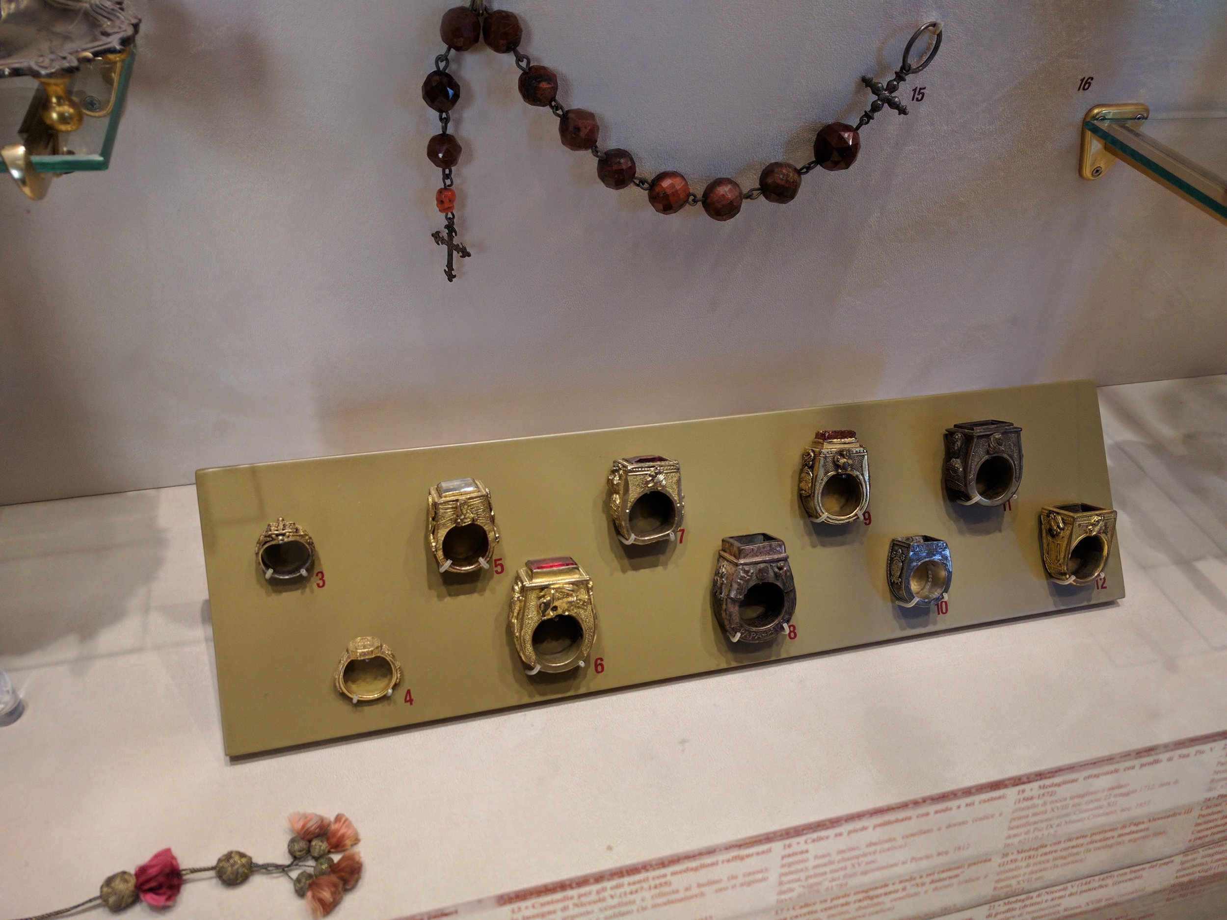 Papal rings. Bigger than super bowl rings.