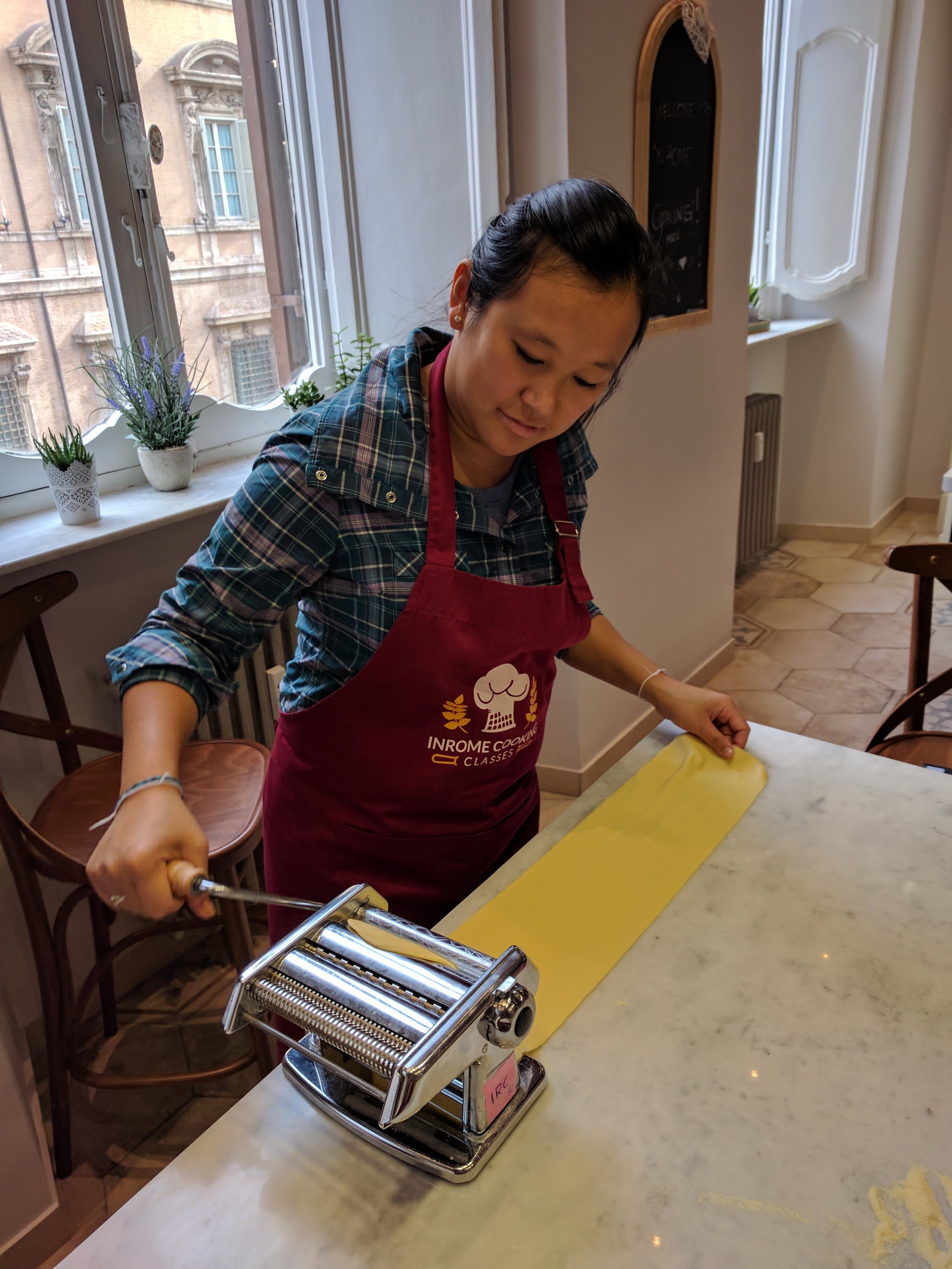 Rolling out the pasta