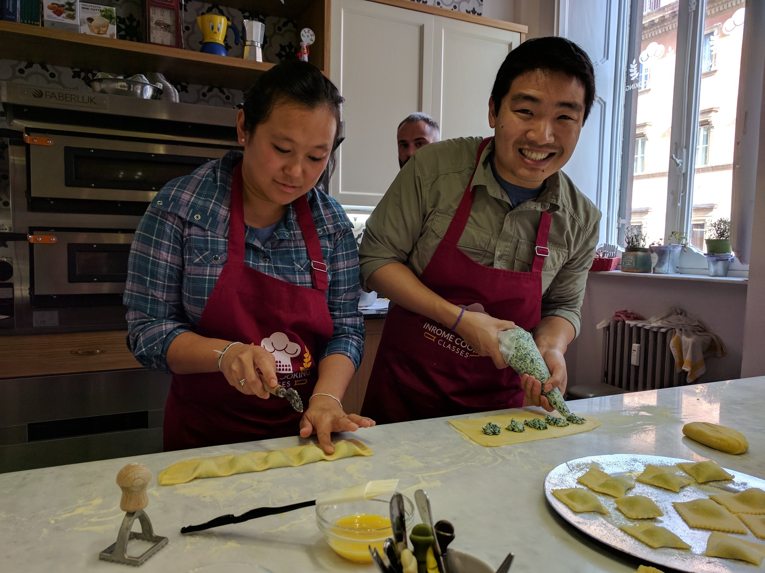Making raviolis