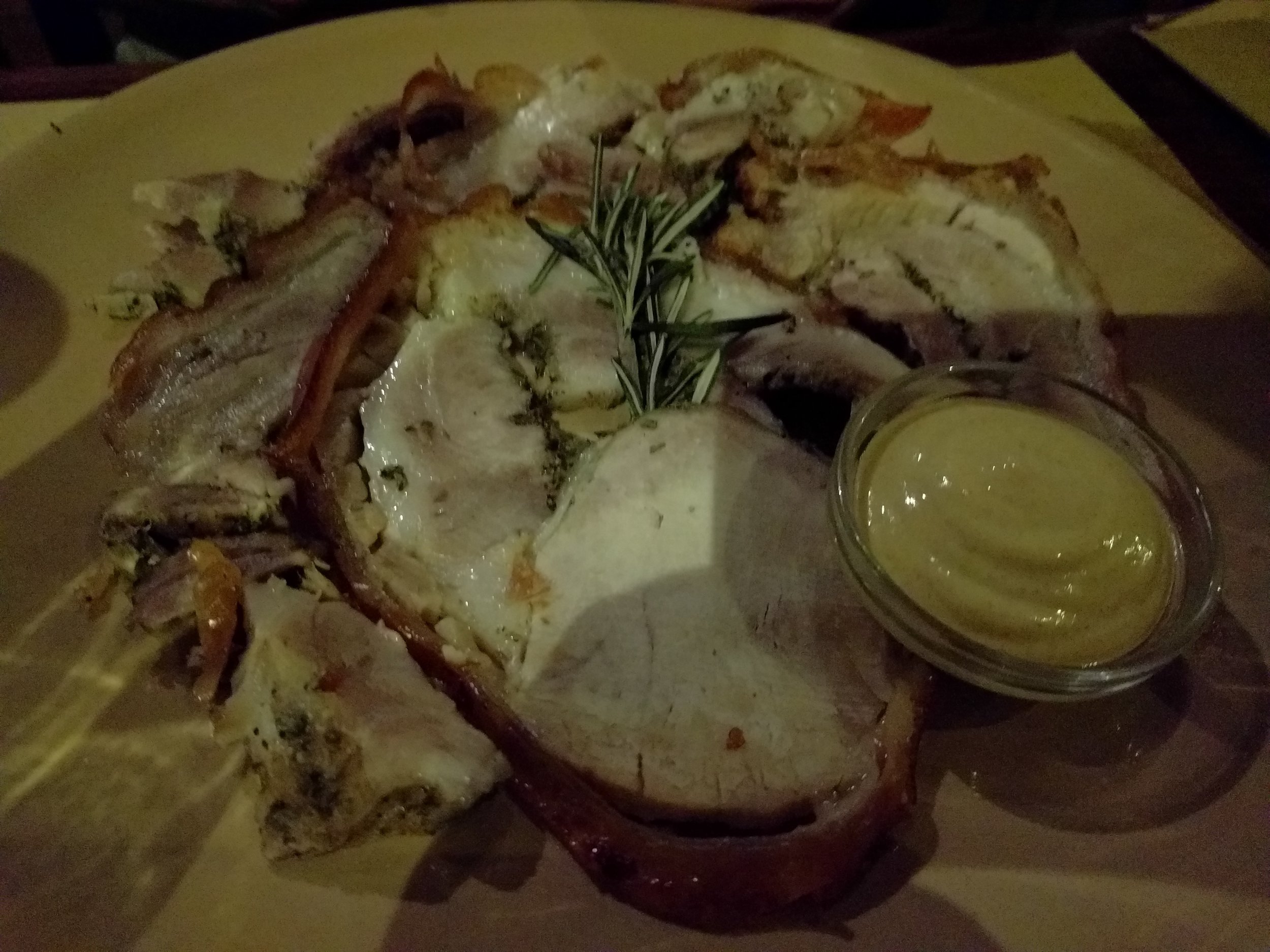 <p>Can't compare to what we had in Trastevere, though this was still good. The skin wasn't crispy though, alas</p>