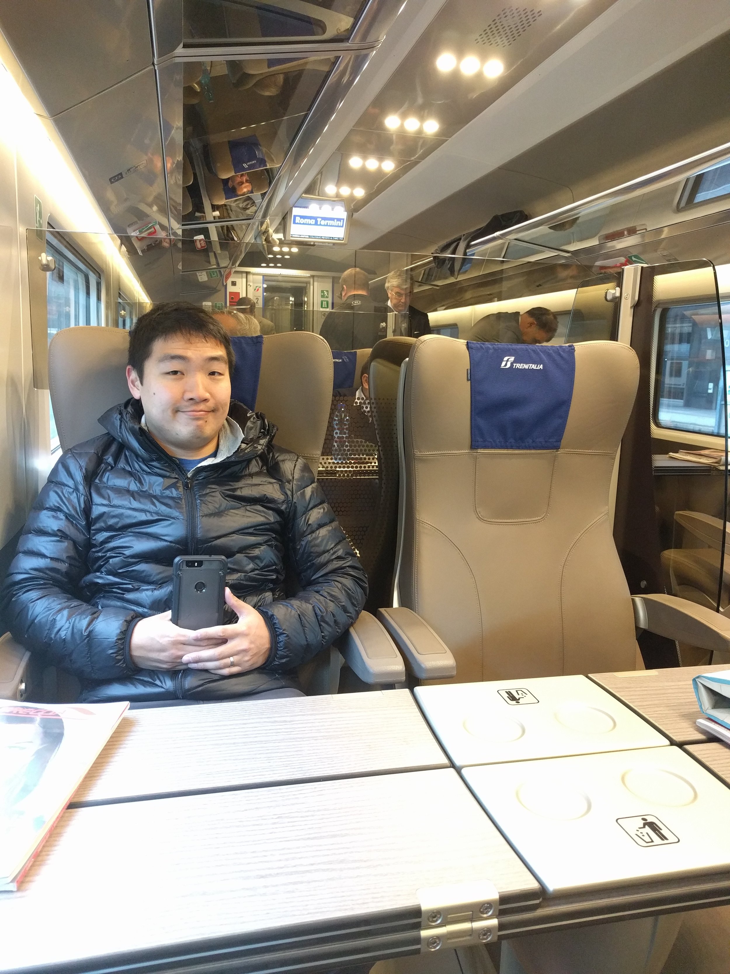 On the train to Naples