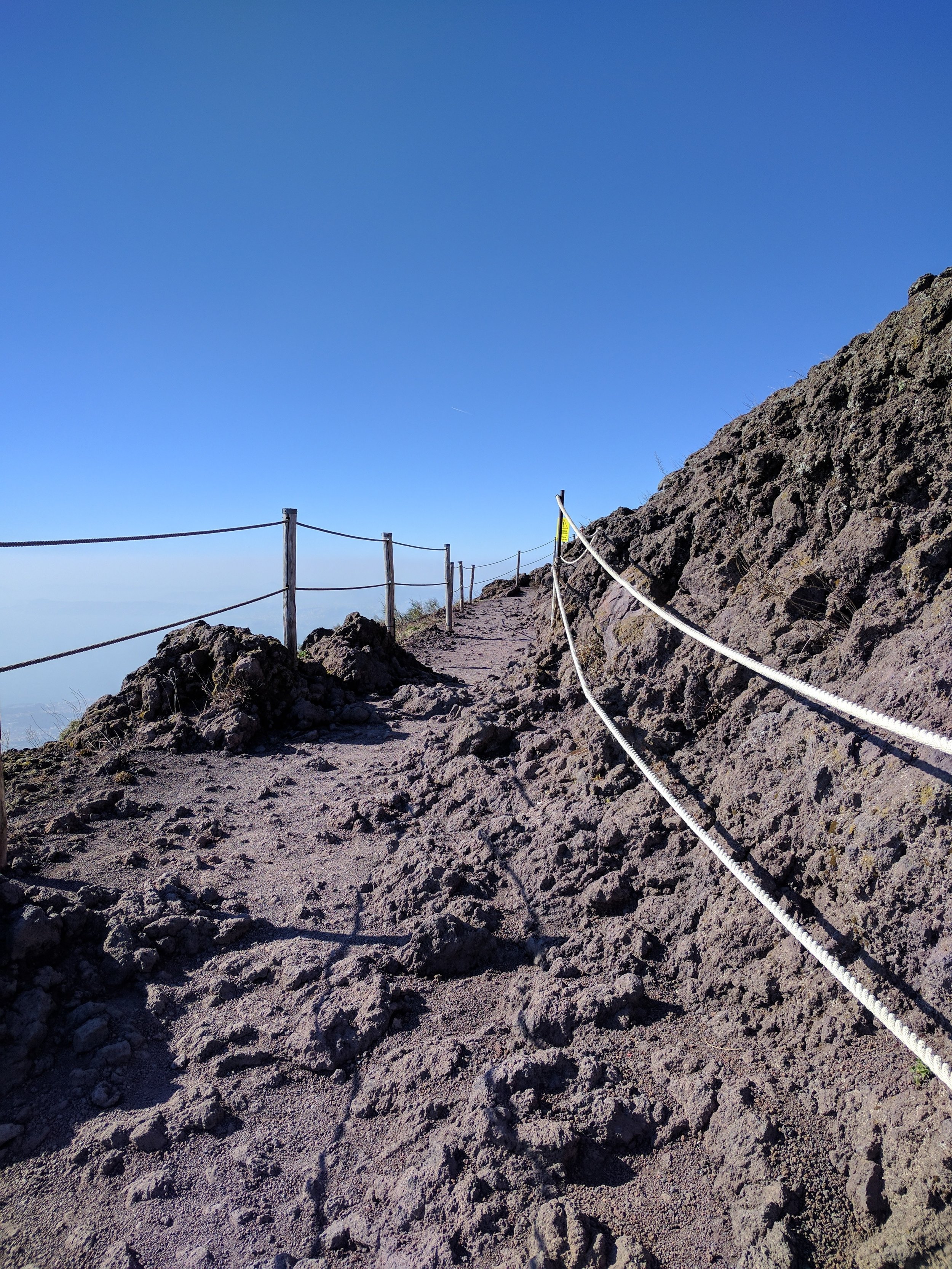 Path along the crater