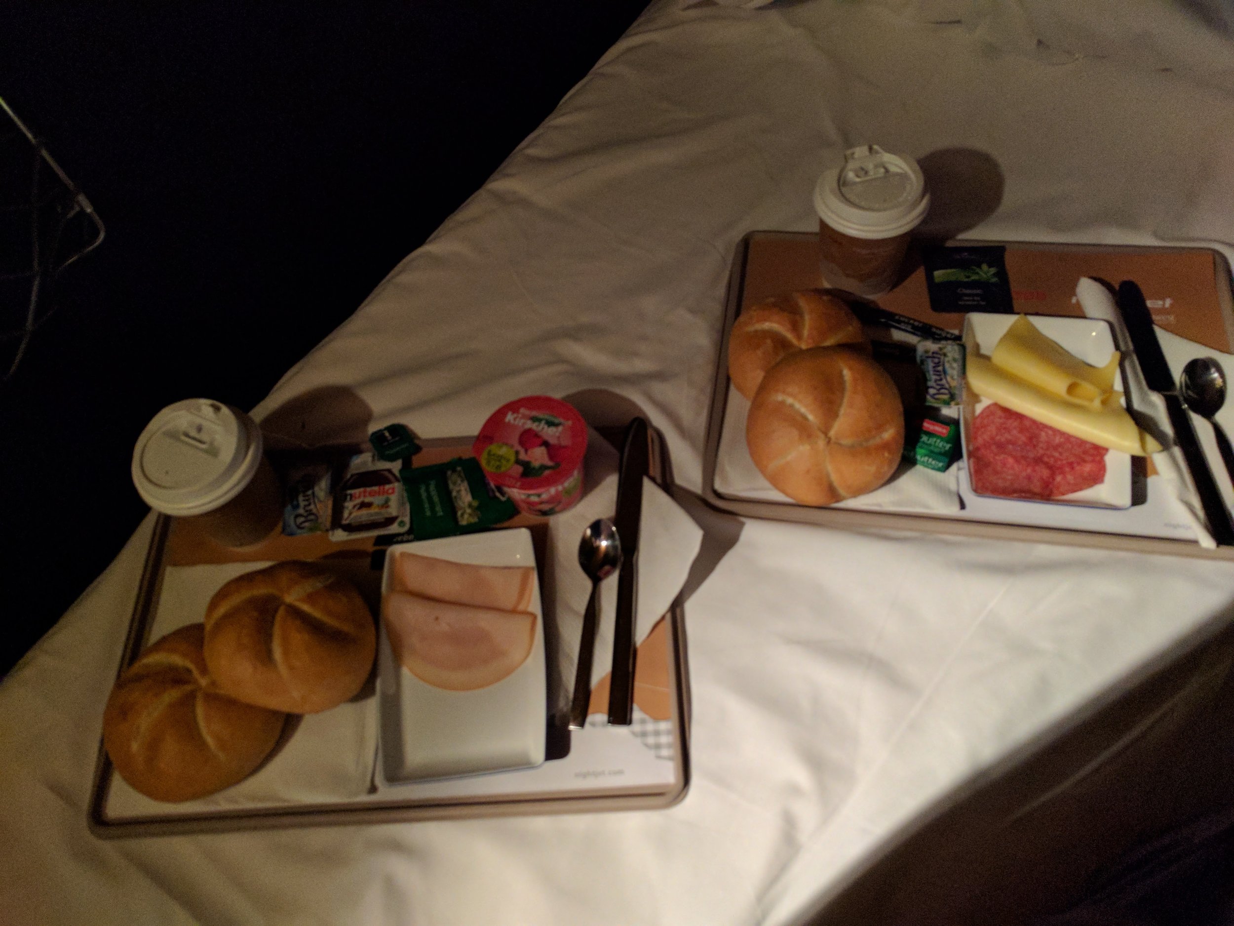 Breakfast on the train