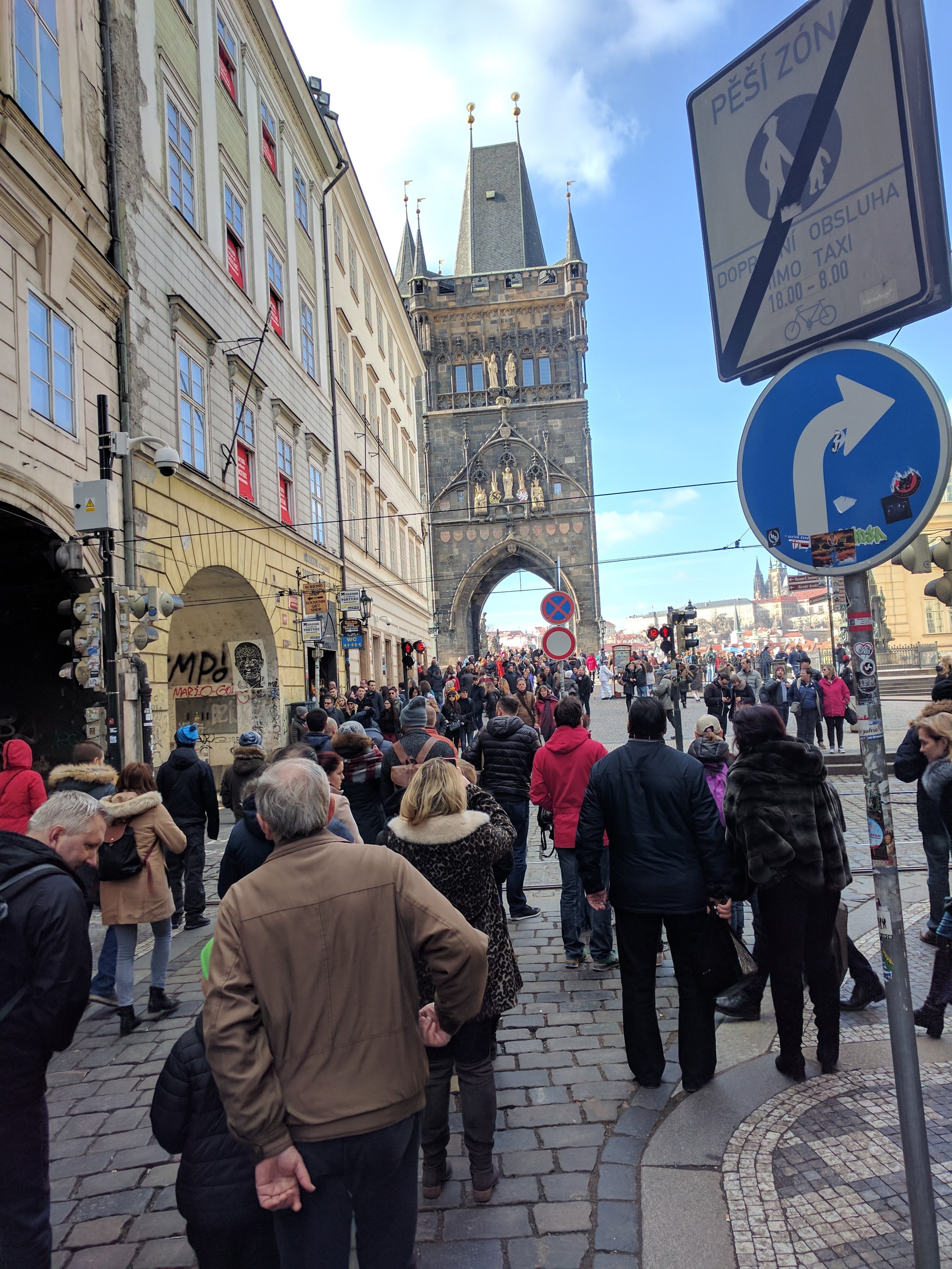 Visiting Charles Bridge with 100 of your closest friends