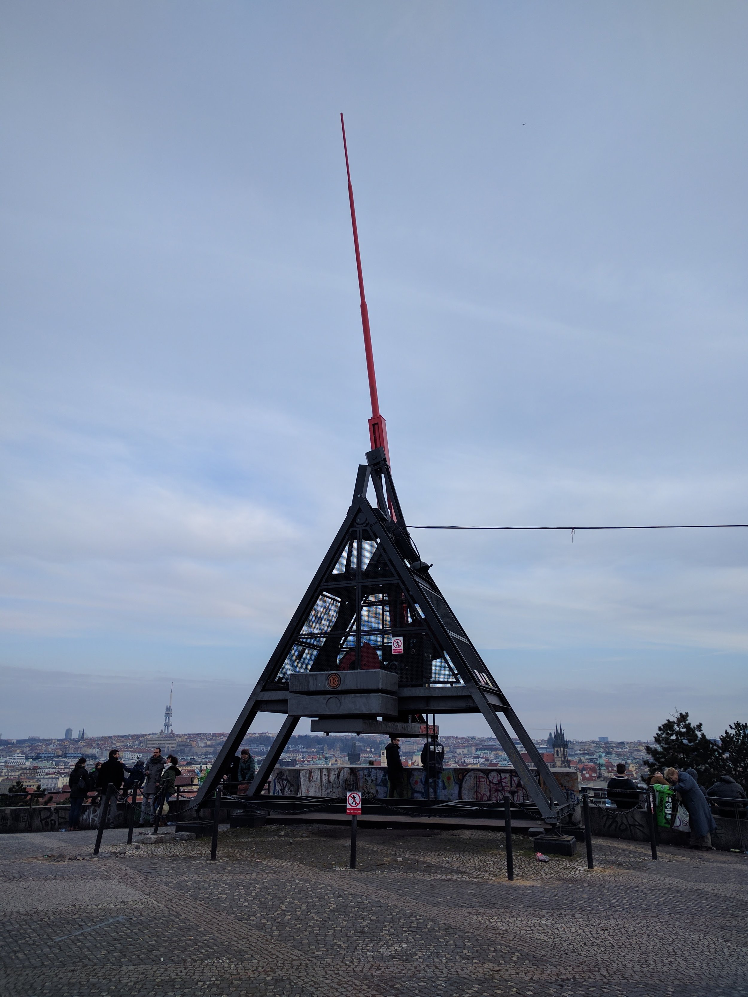 Giant Metronome at Letenské Sady park