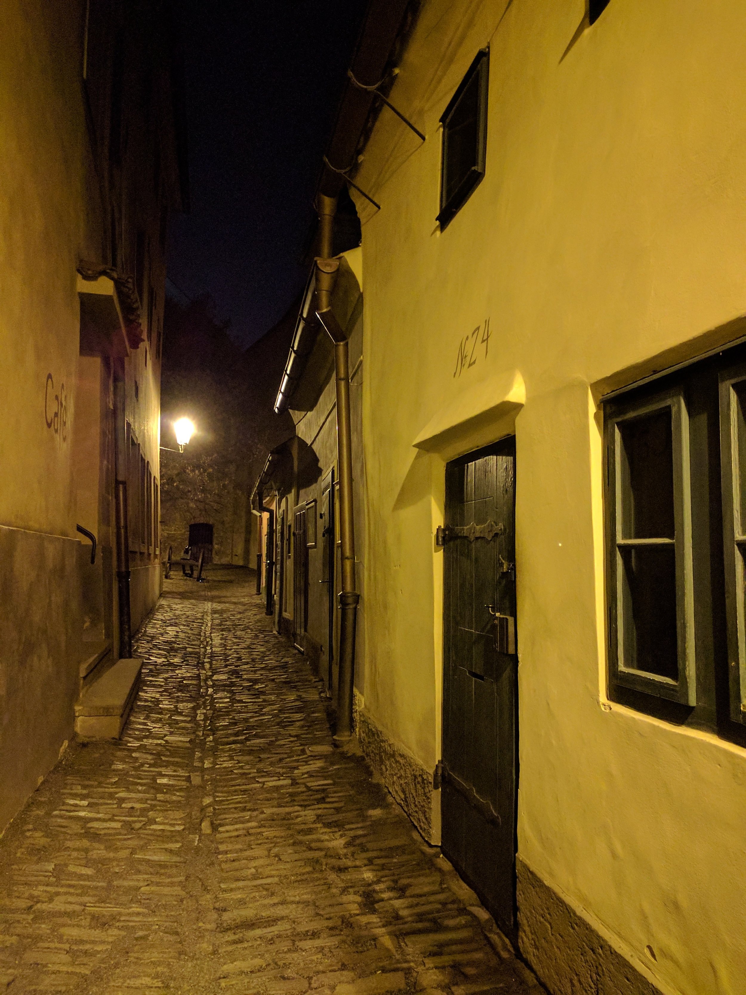 Walking down Golden Lane