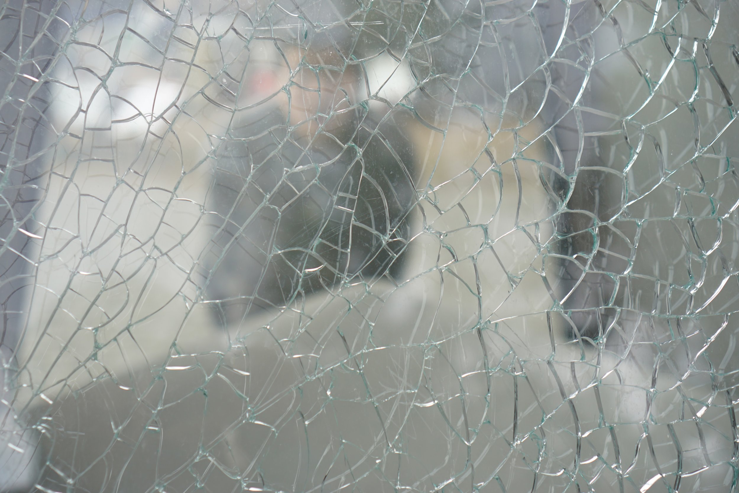 Someone cracked the glass