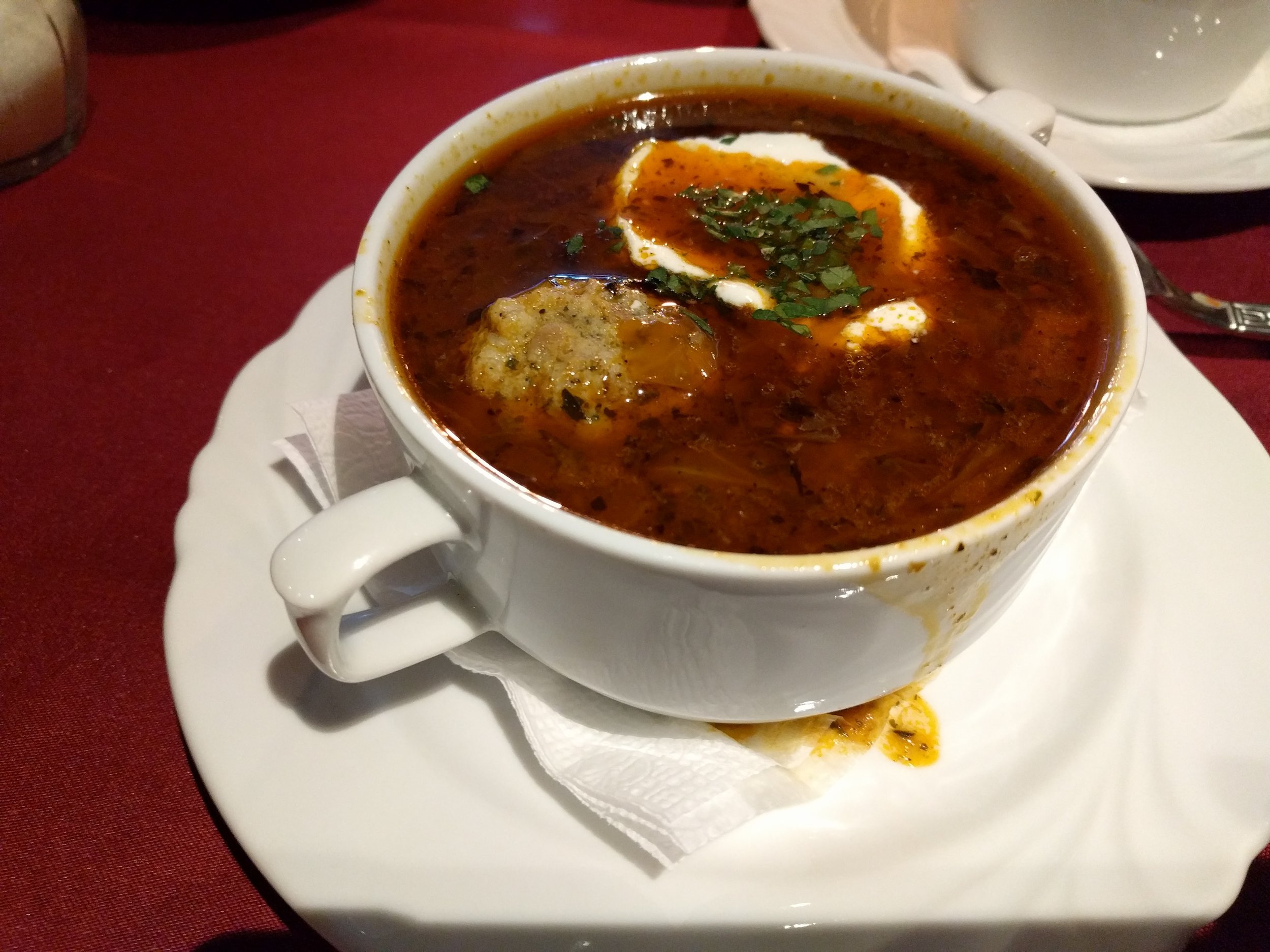 Transylvanian Sauerkraut Soup - Tabáni Gösser