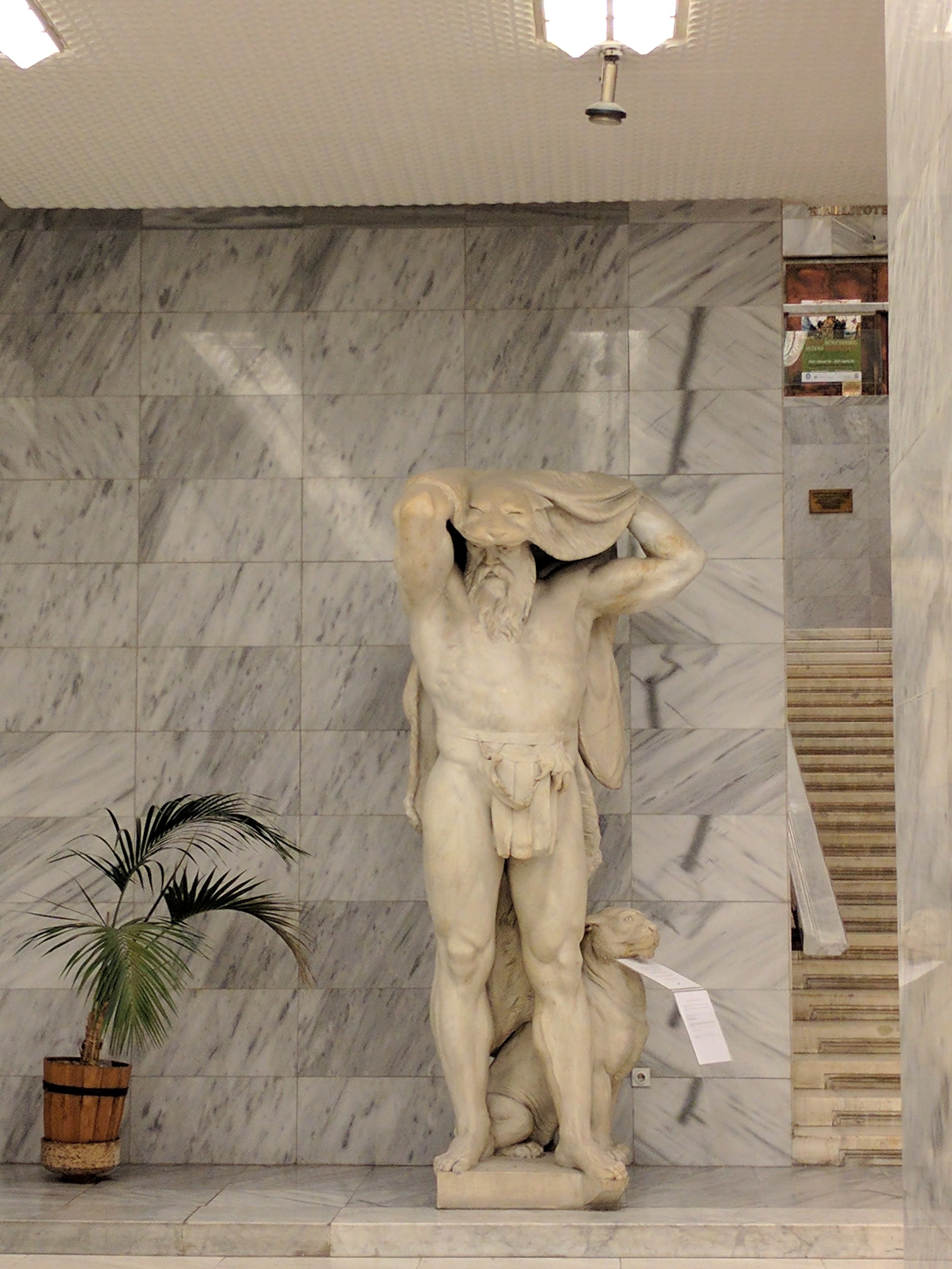 Inside the library - one photo from the entrance