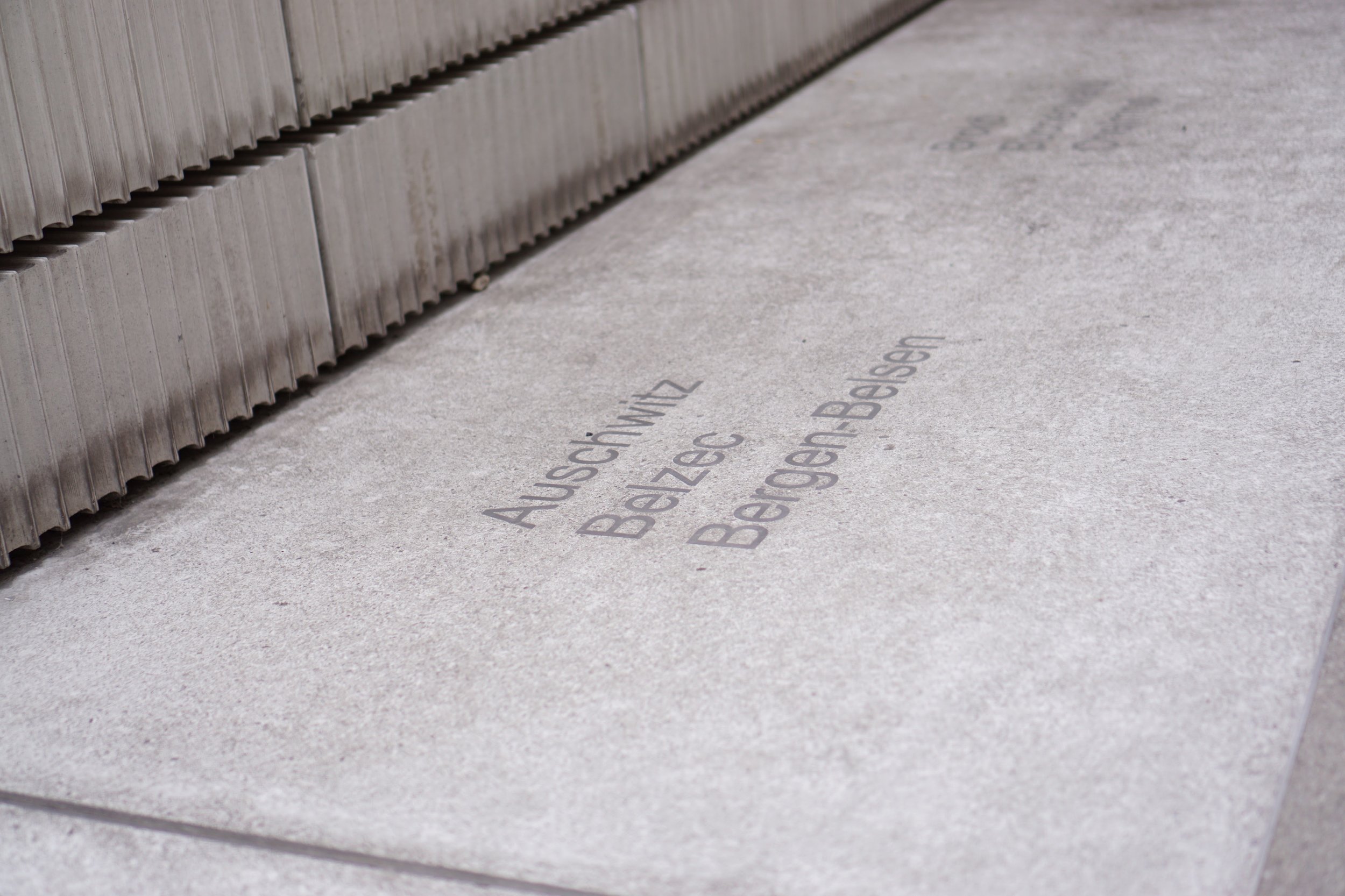 Commemorating the names of concentration camps