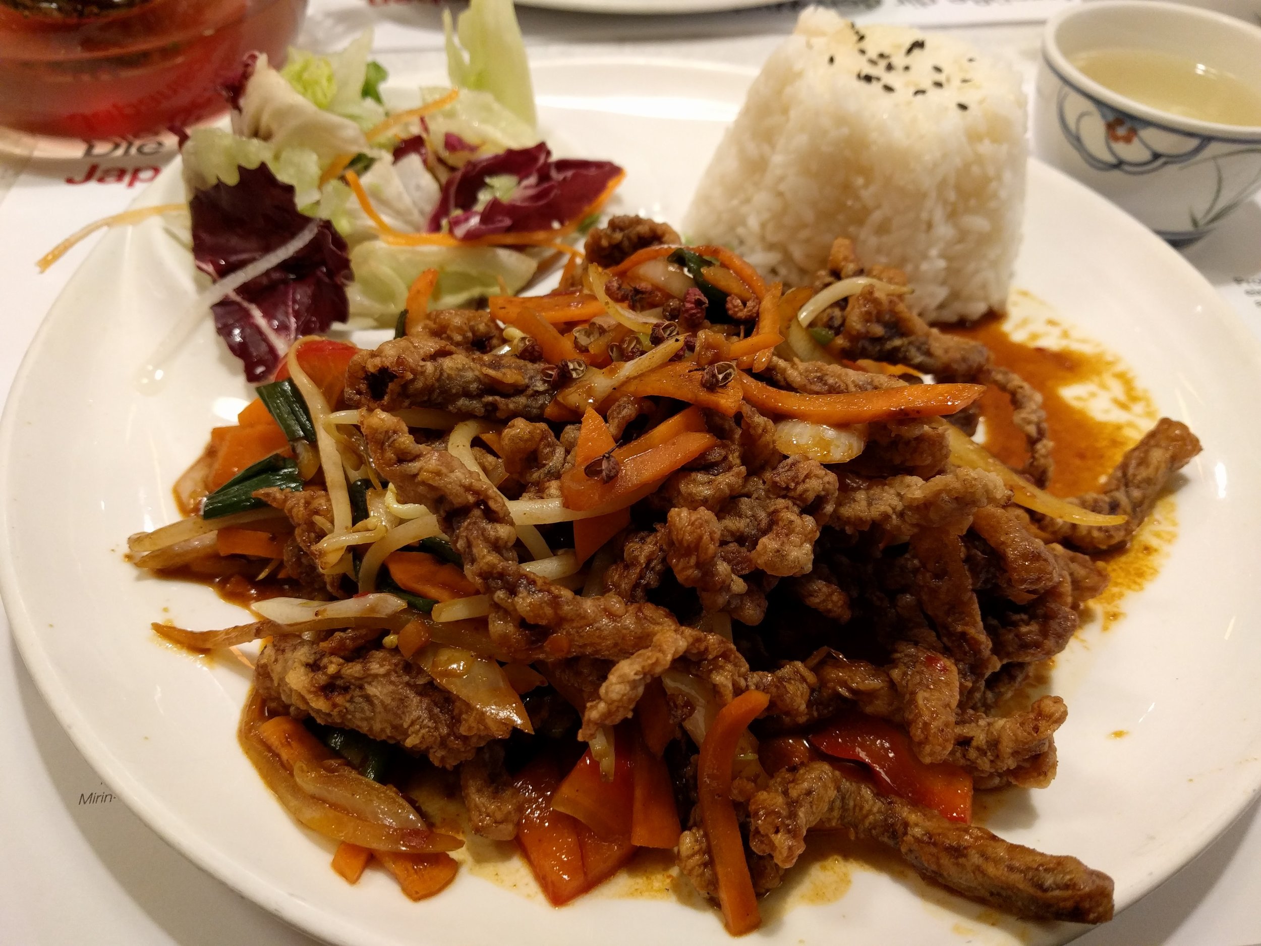 Crispy beef with szechuan peppers @ Akakiko