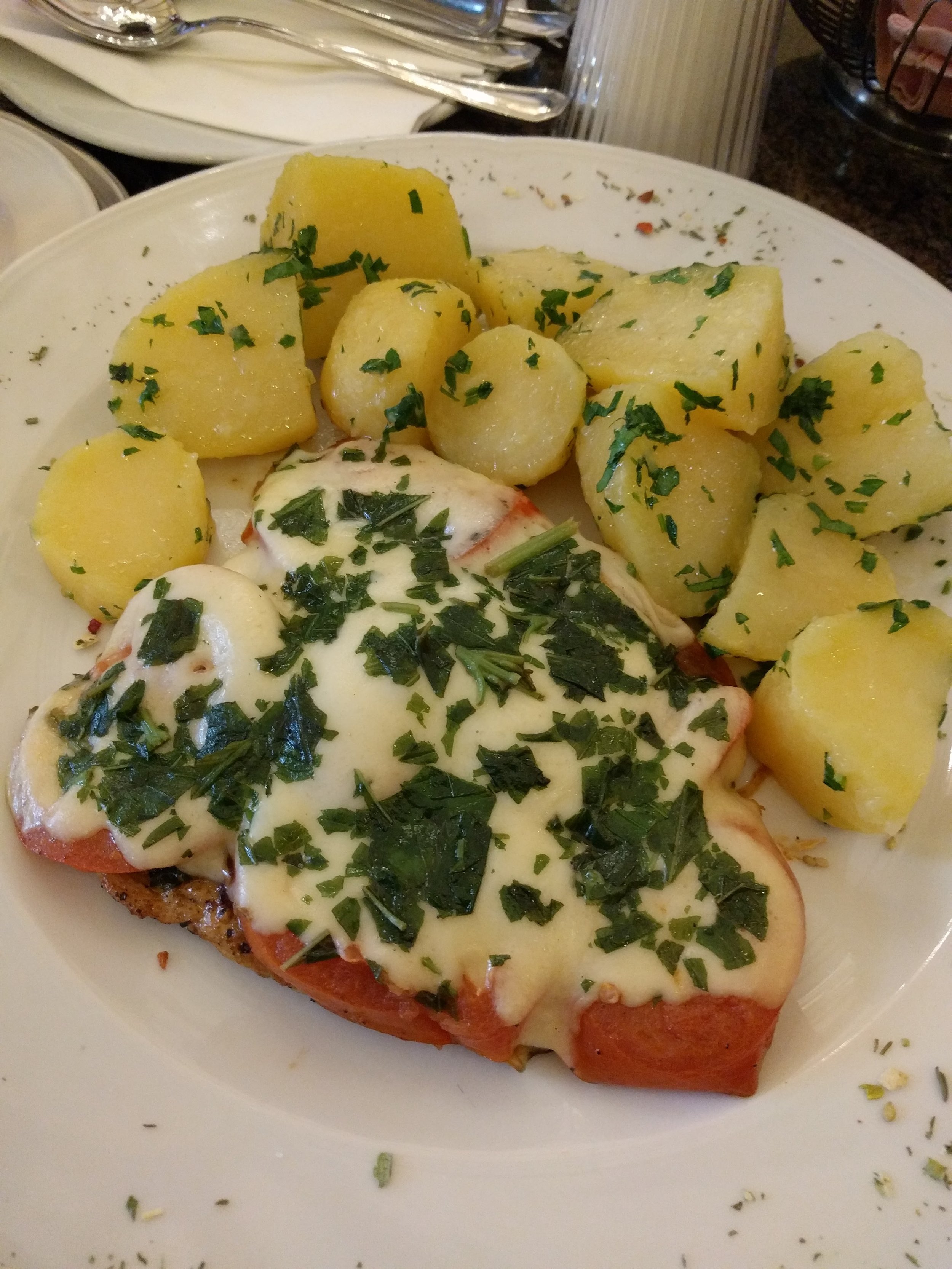 Turkey with ham and tomato and cheese @ Café Bellaria
