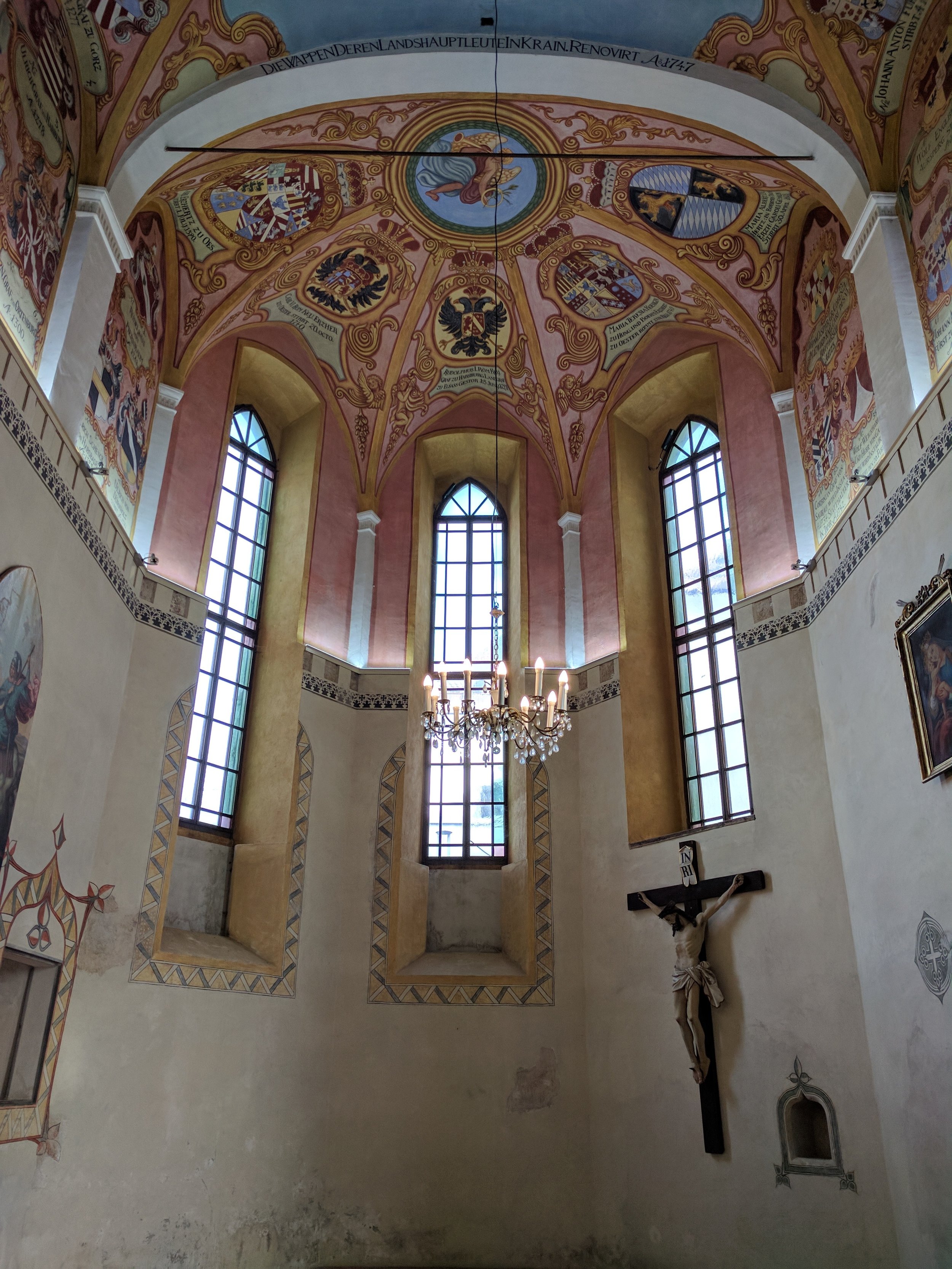 Inside the castle chapel