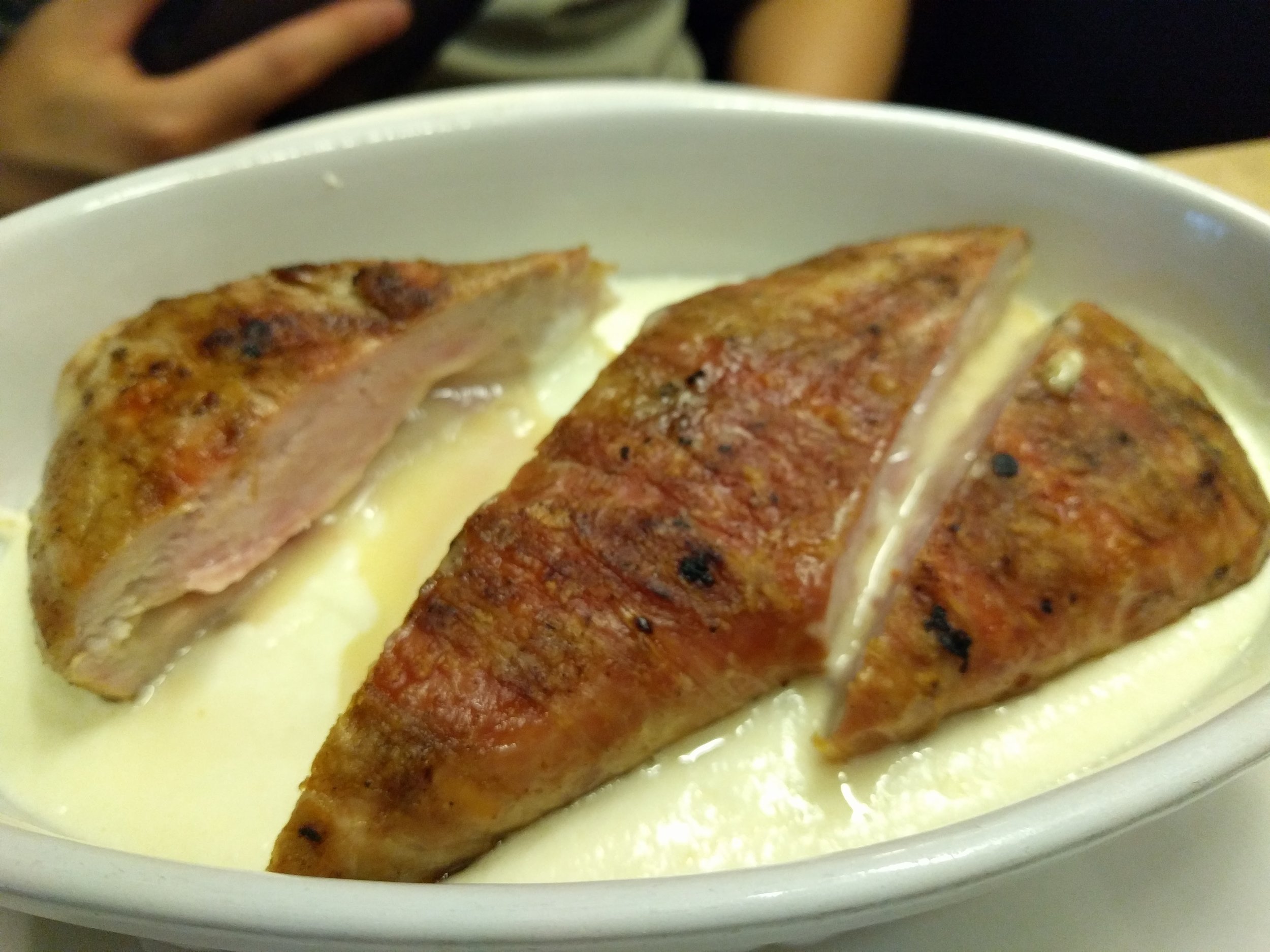 <p>stuffed with cheese, it was pretty tender and tasty.</p>