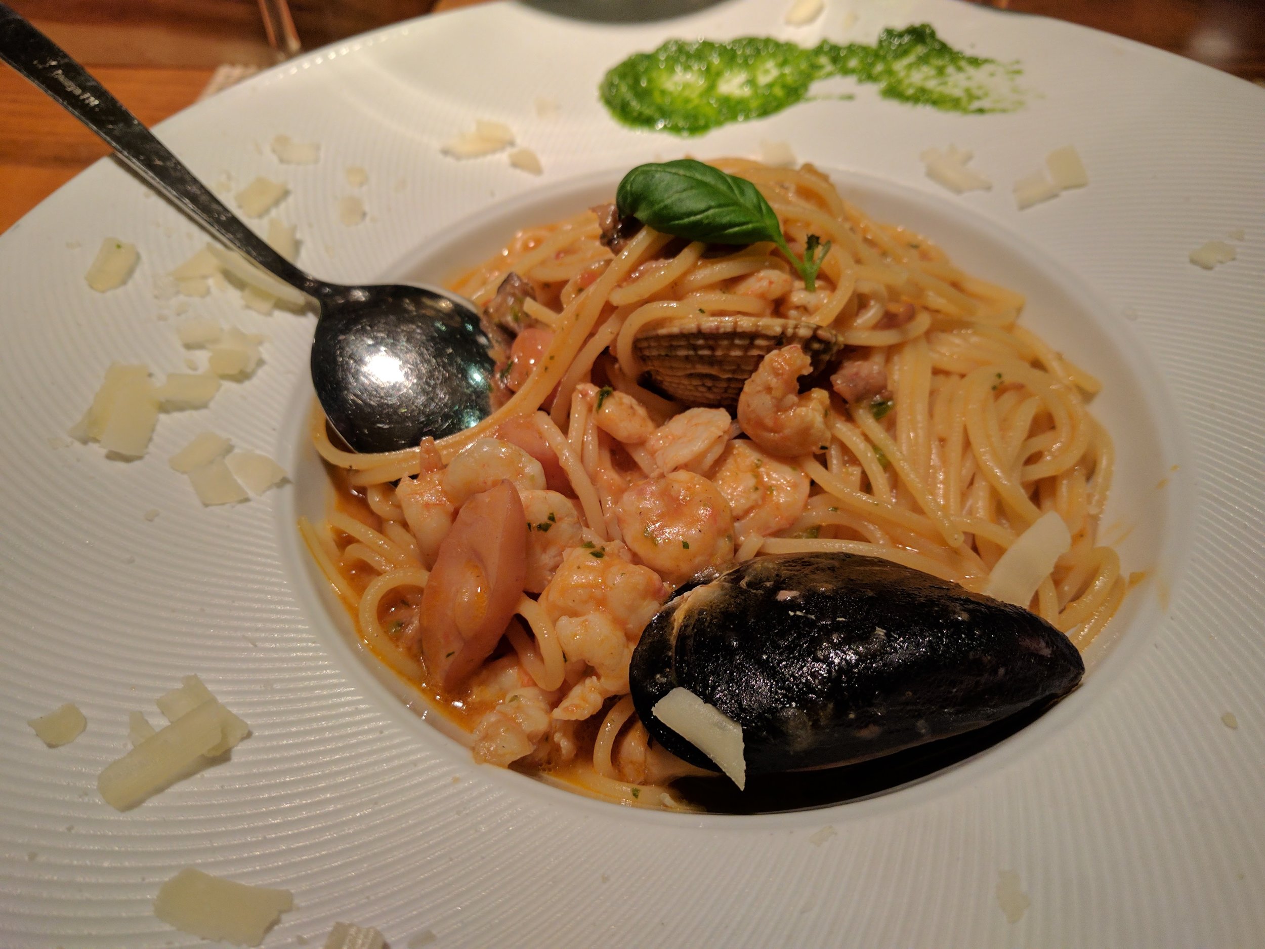 Seafood spaghetti @ Bruschetta