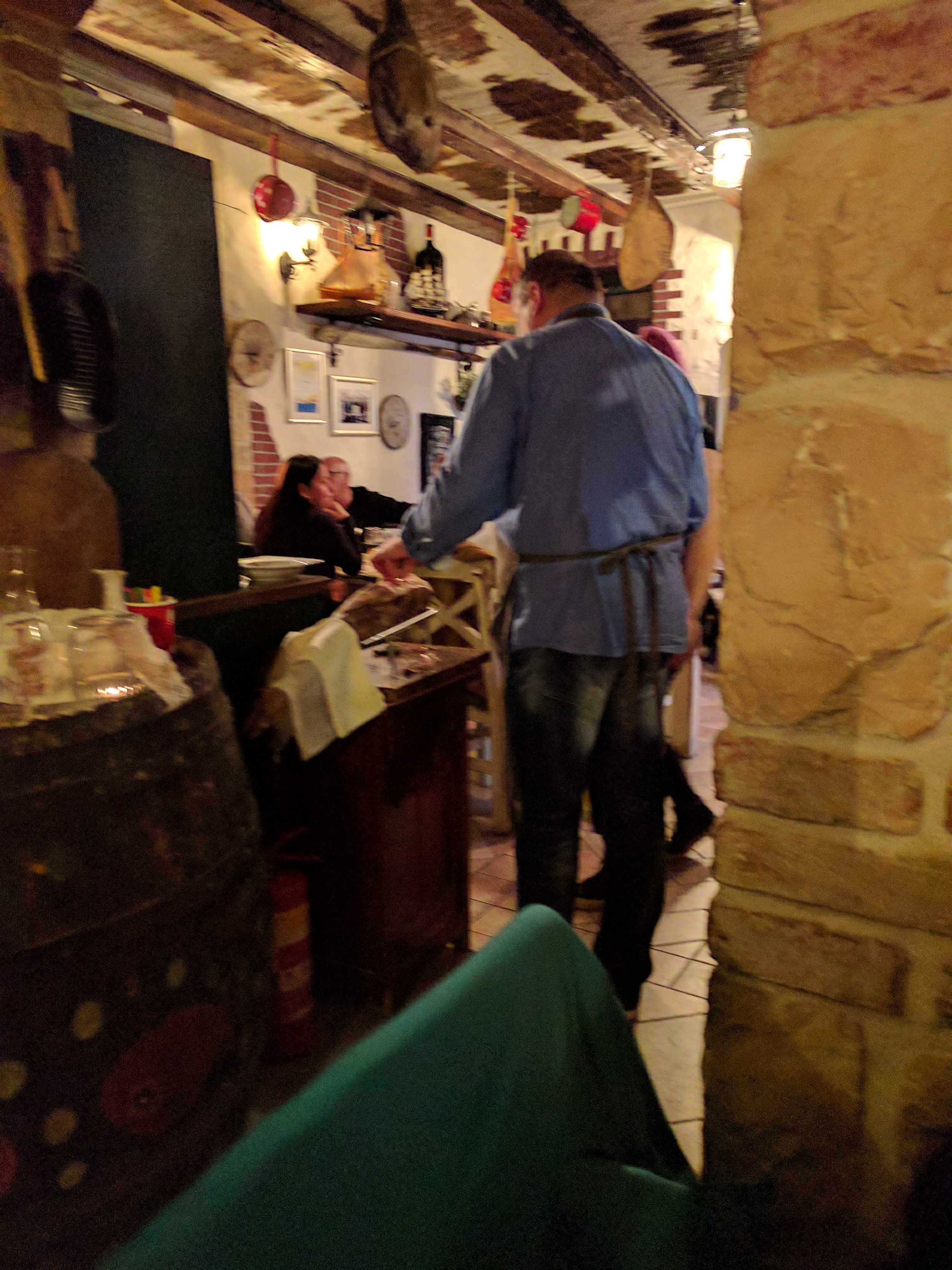 Hand shaving some prosciutto @ Pjat