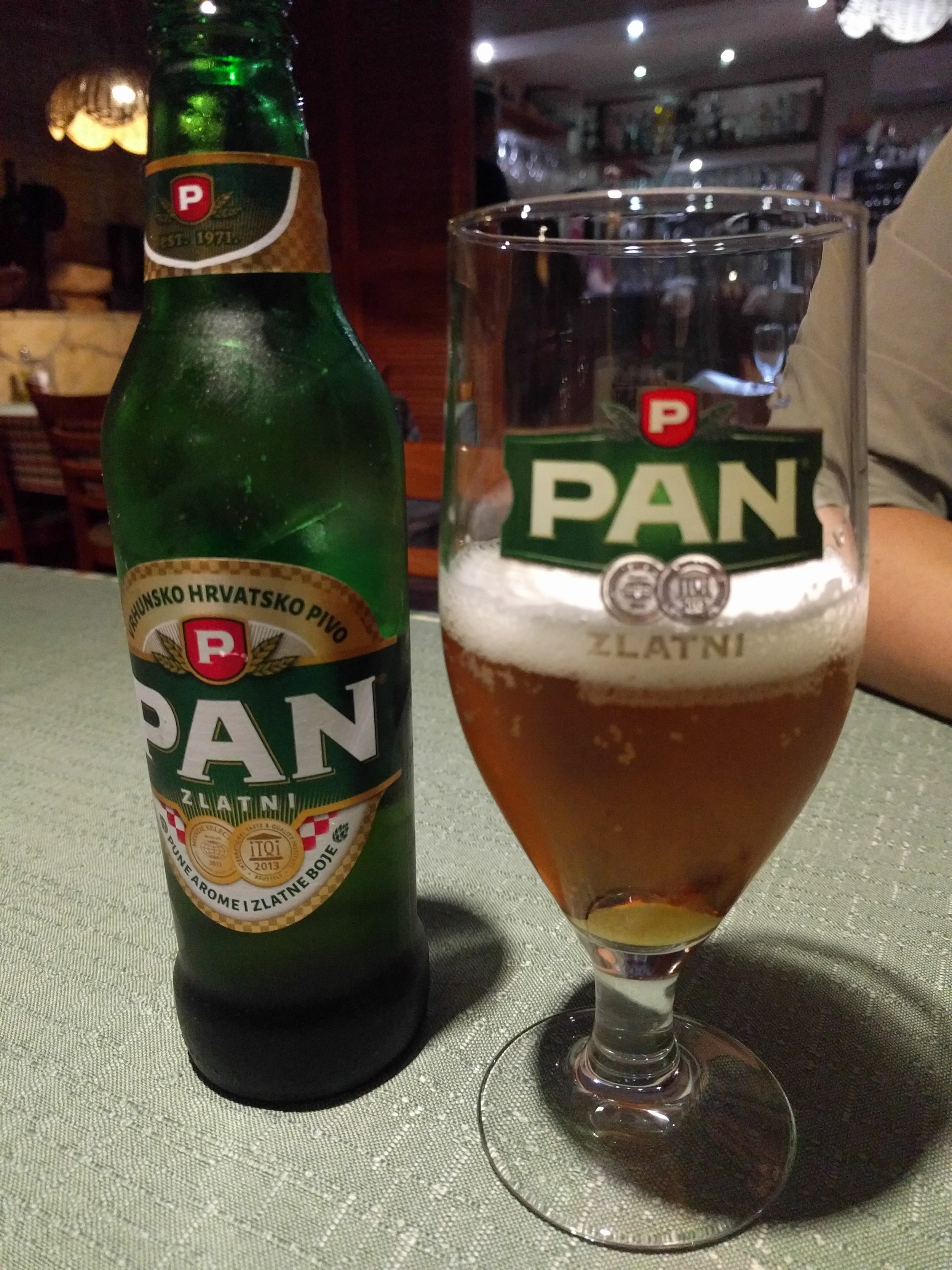 Pan, the local Croatian beer