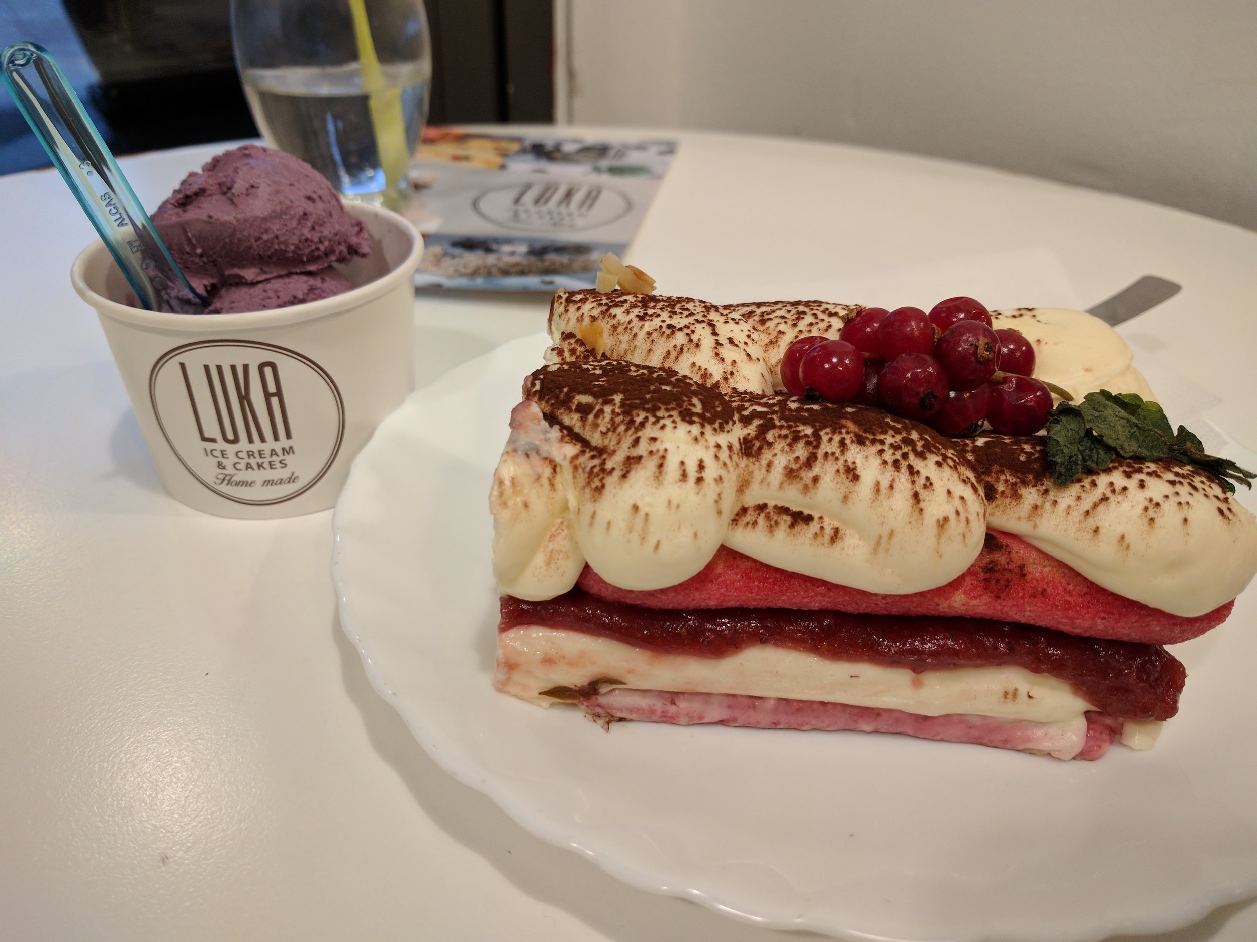 <p>All homemade and 100% delicious! We got a blueberry ice cream of some sort (the sign was in Croatian) and it was so good!</p>