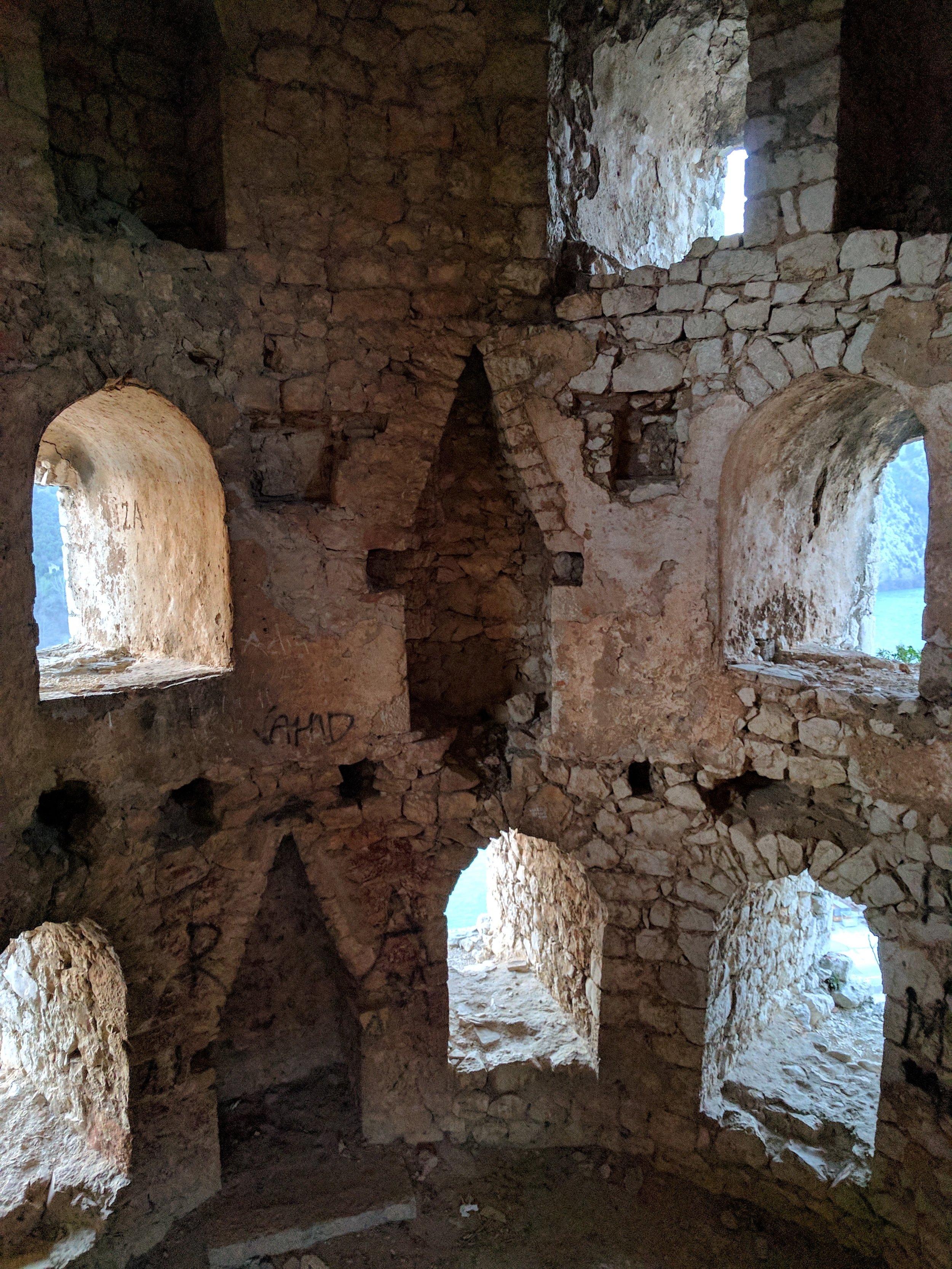 Inside the tower