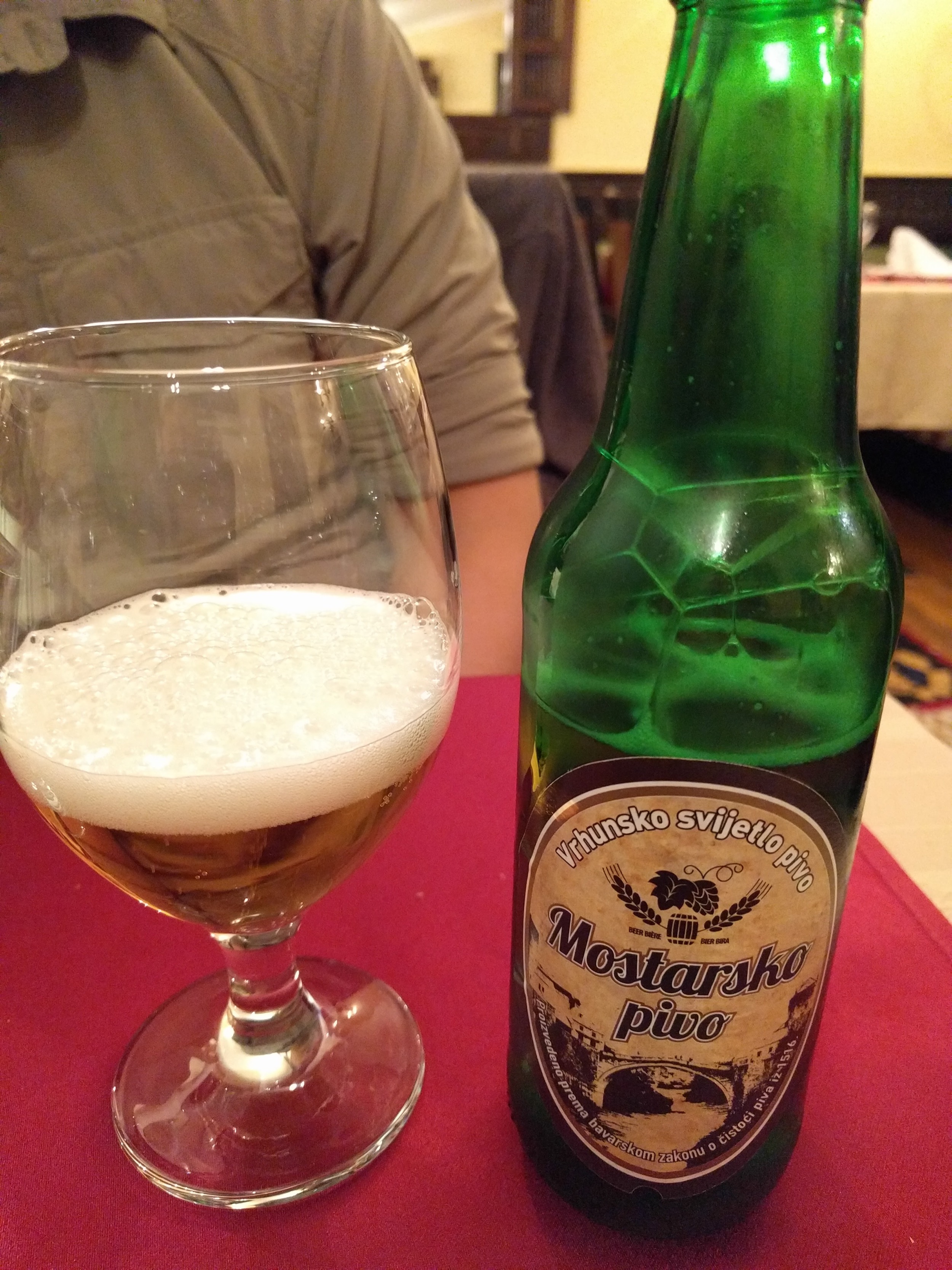 Bosnian beer at Sadrvan