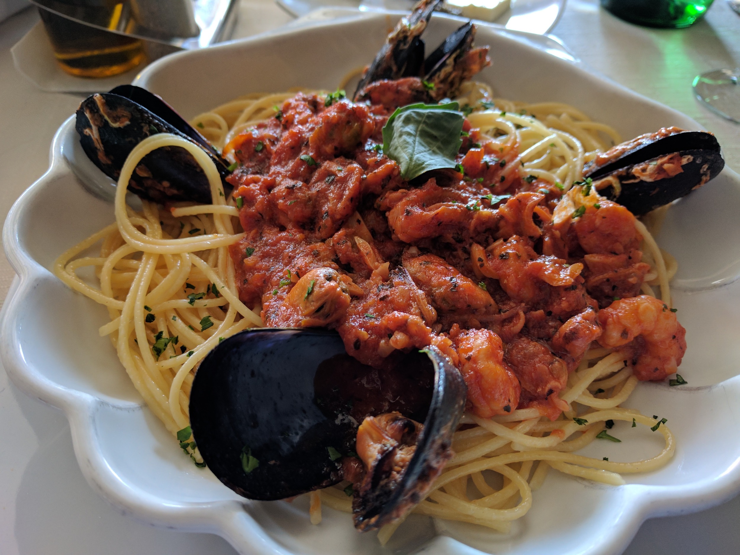 Seafood spaghetti @ Conte Hotel & Restaurant