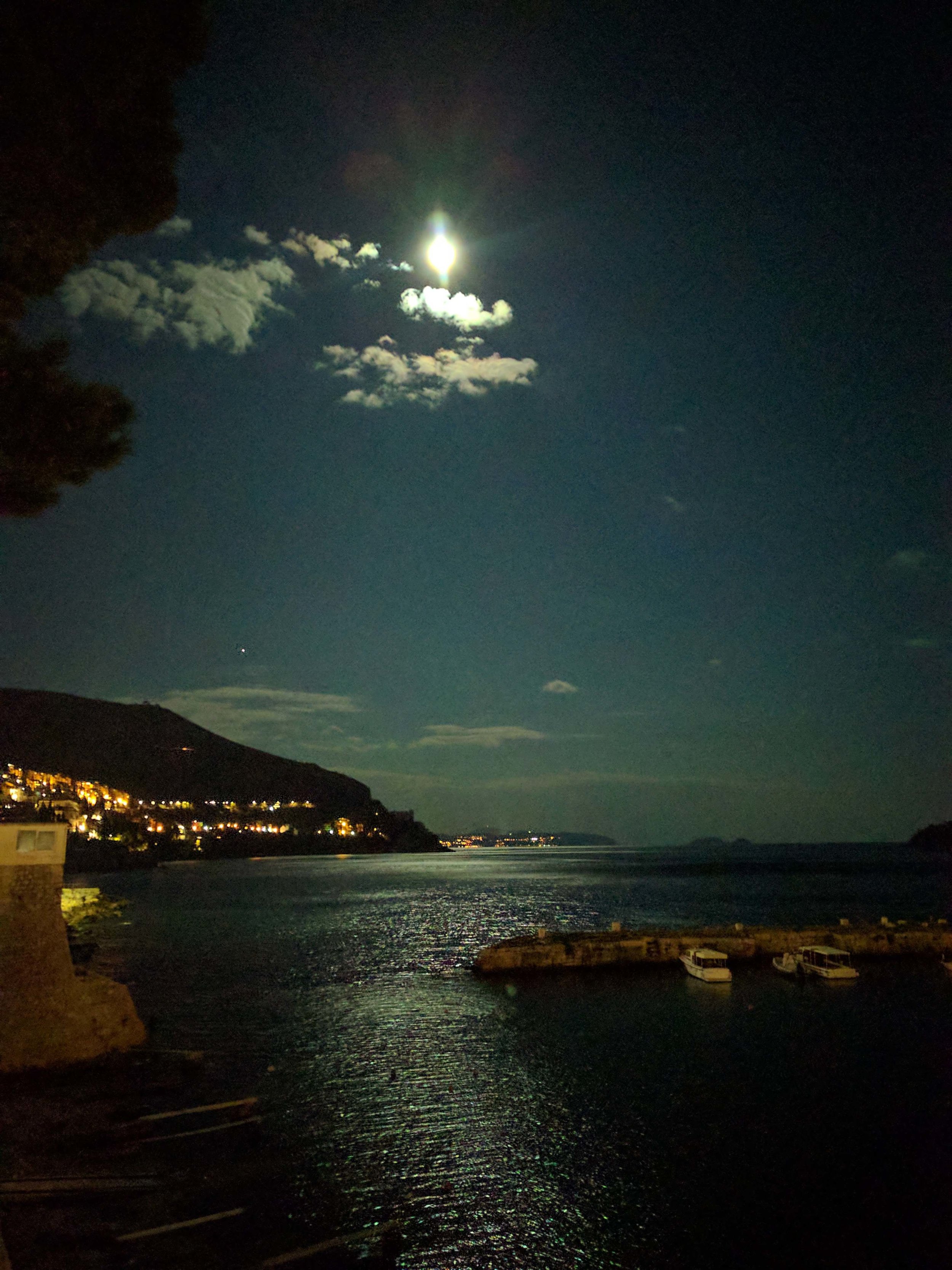 The moon was super bright