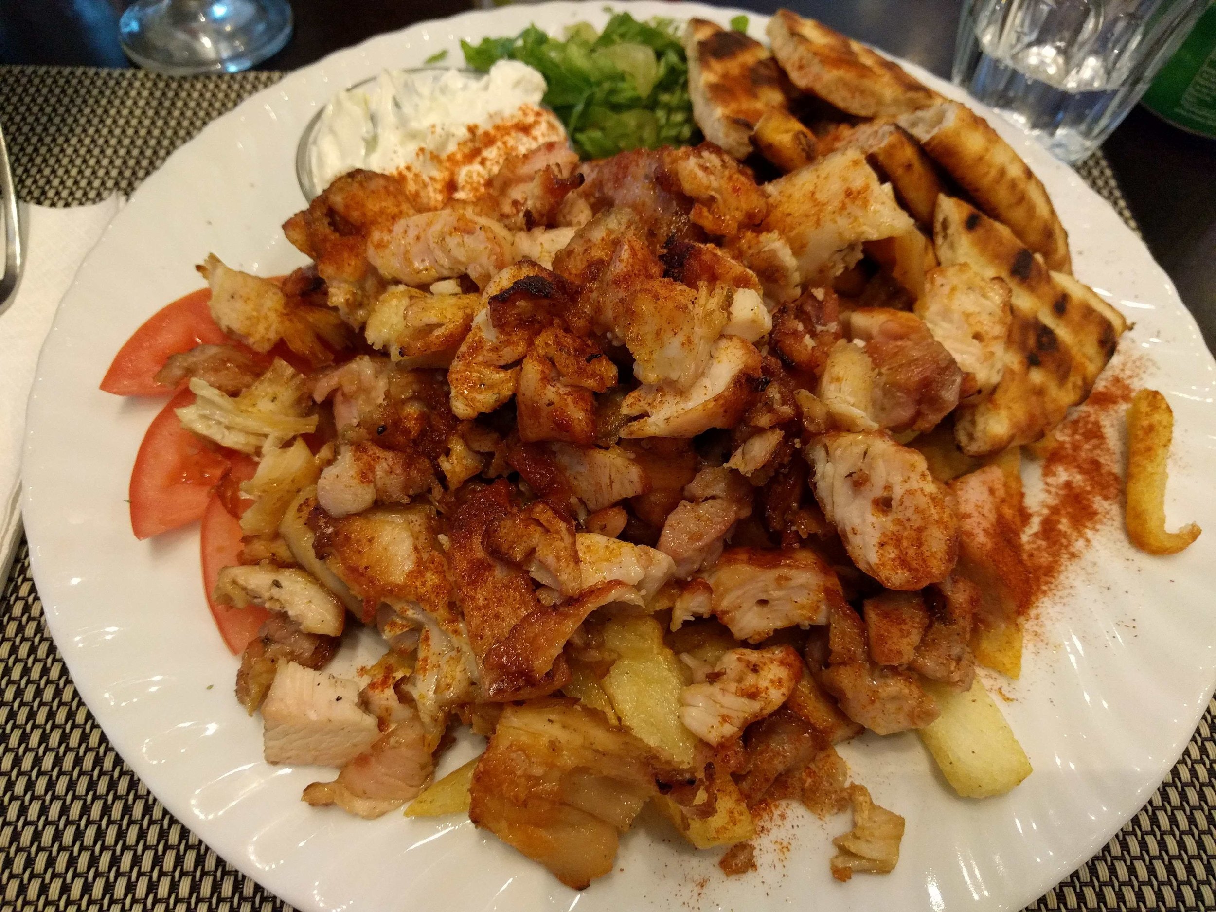 Chicken souvlaki @ Smile