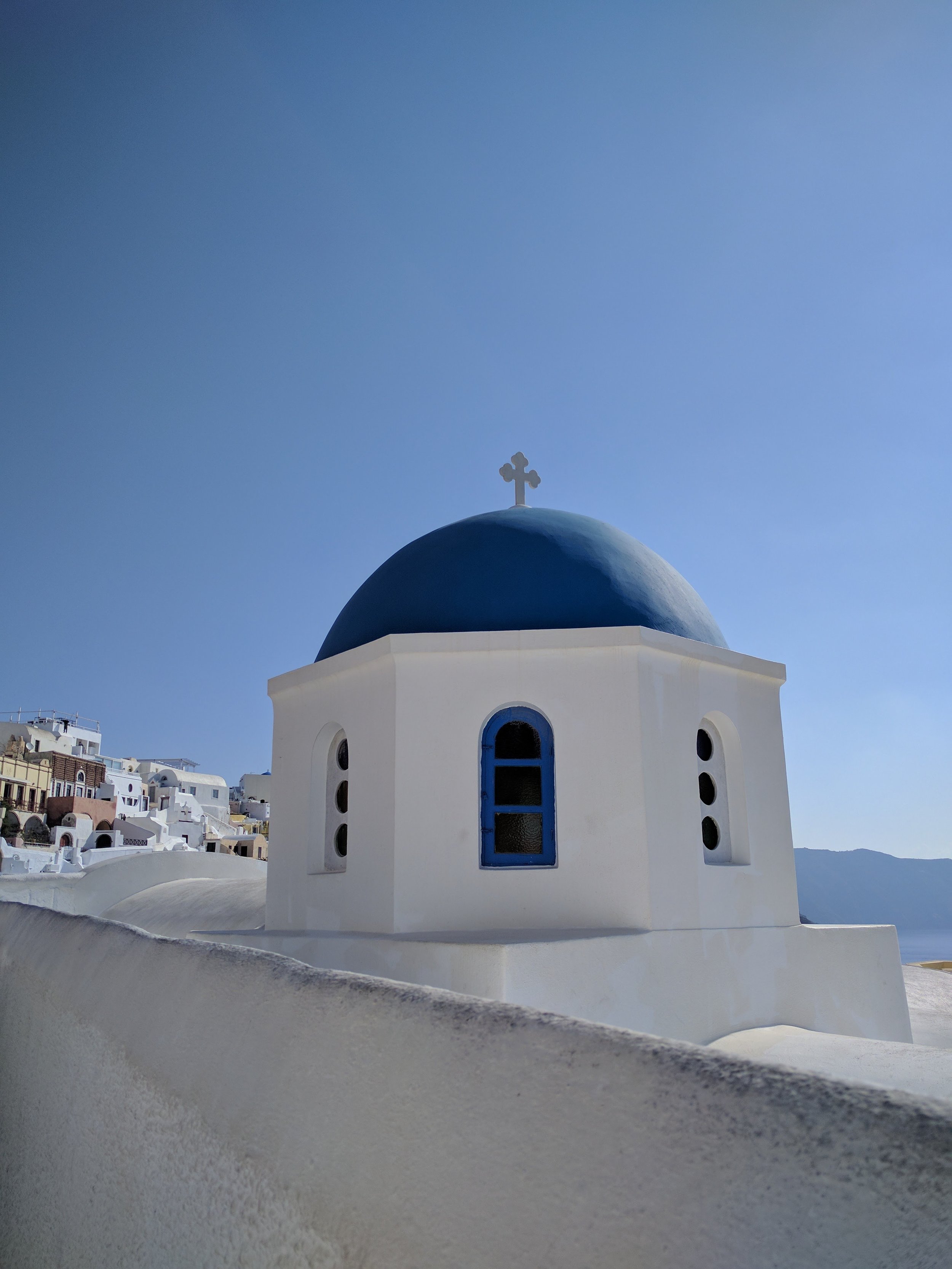 Gotta get that iconic Santorini blue dome church picture