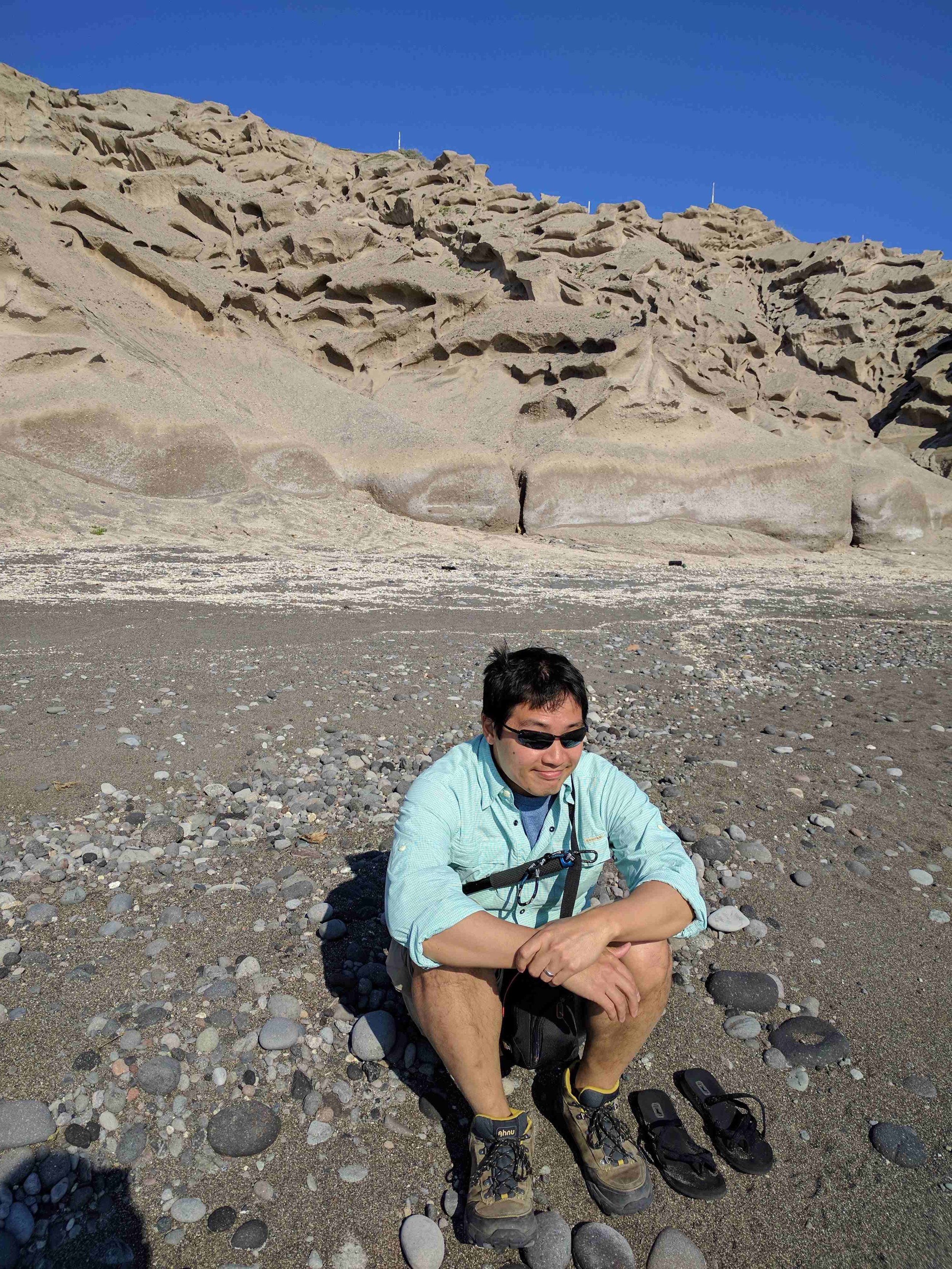 Eric taking a break while I explore