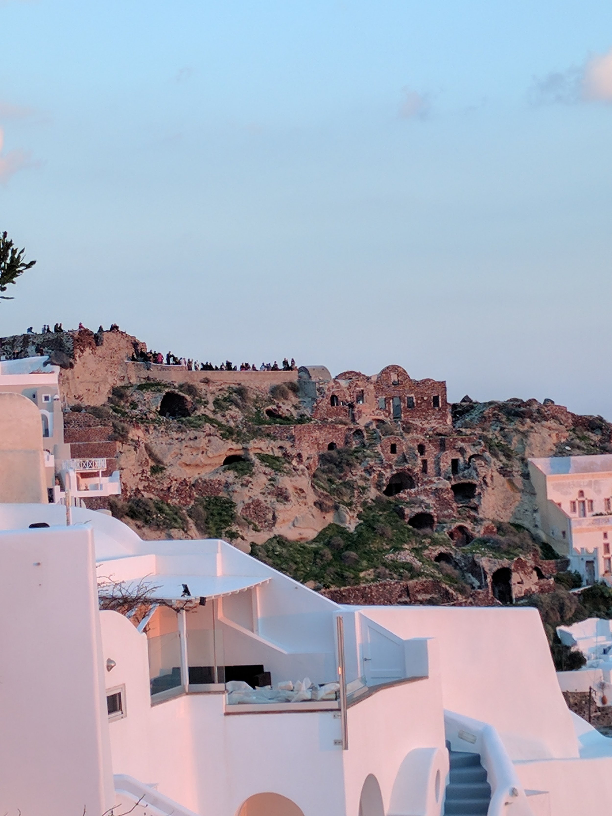castle ruins in the distance