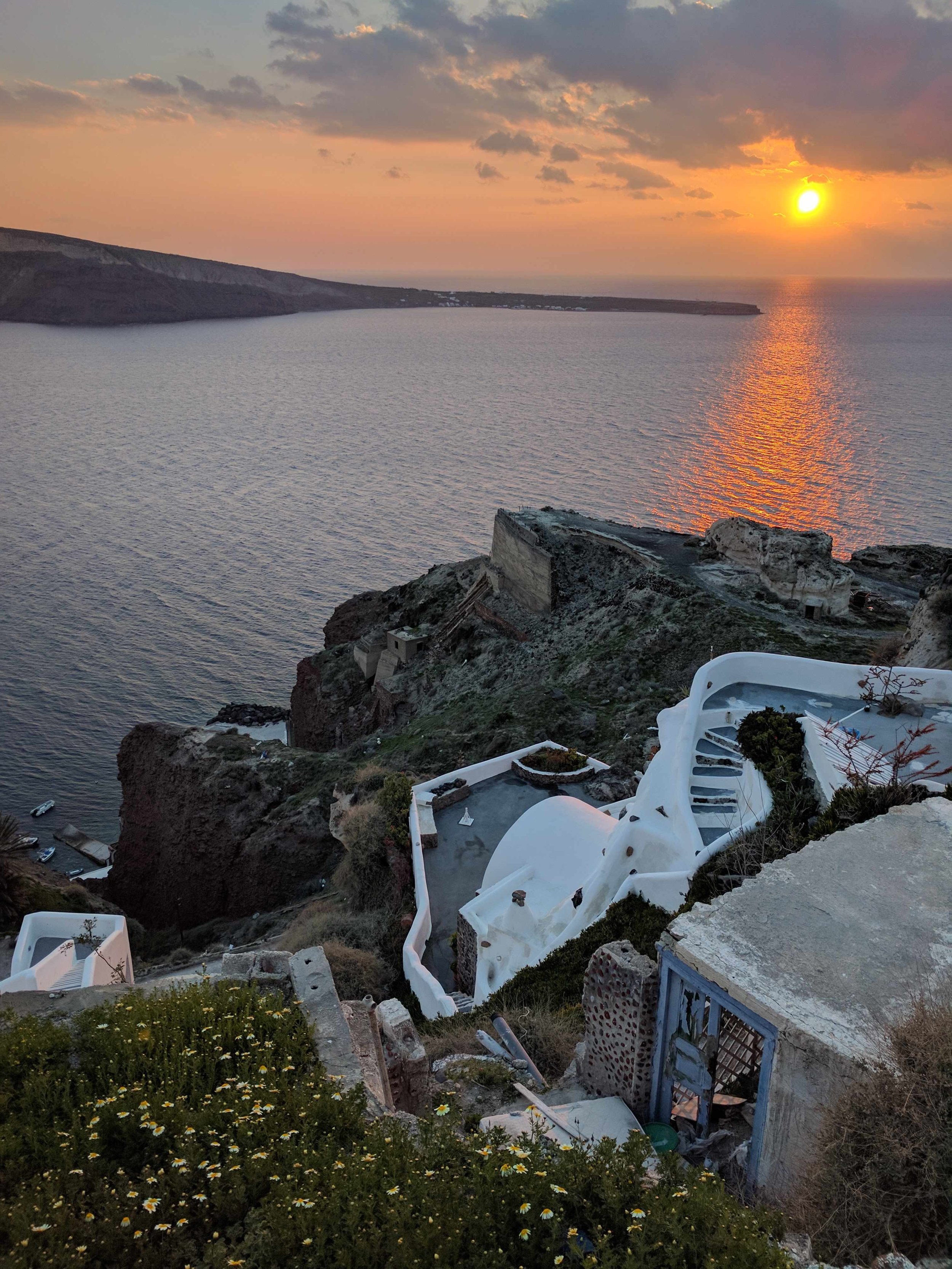 sunset perched along the balconies