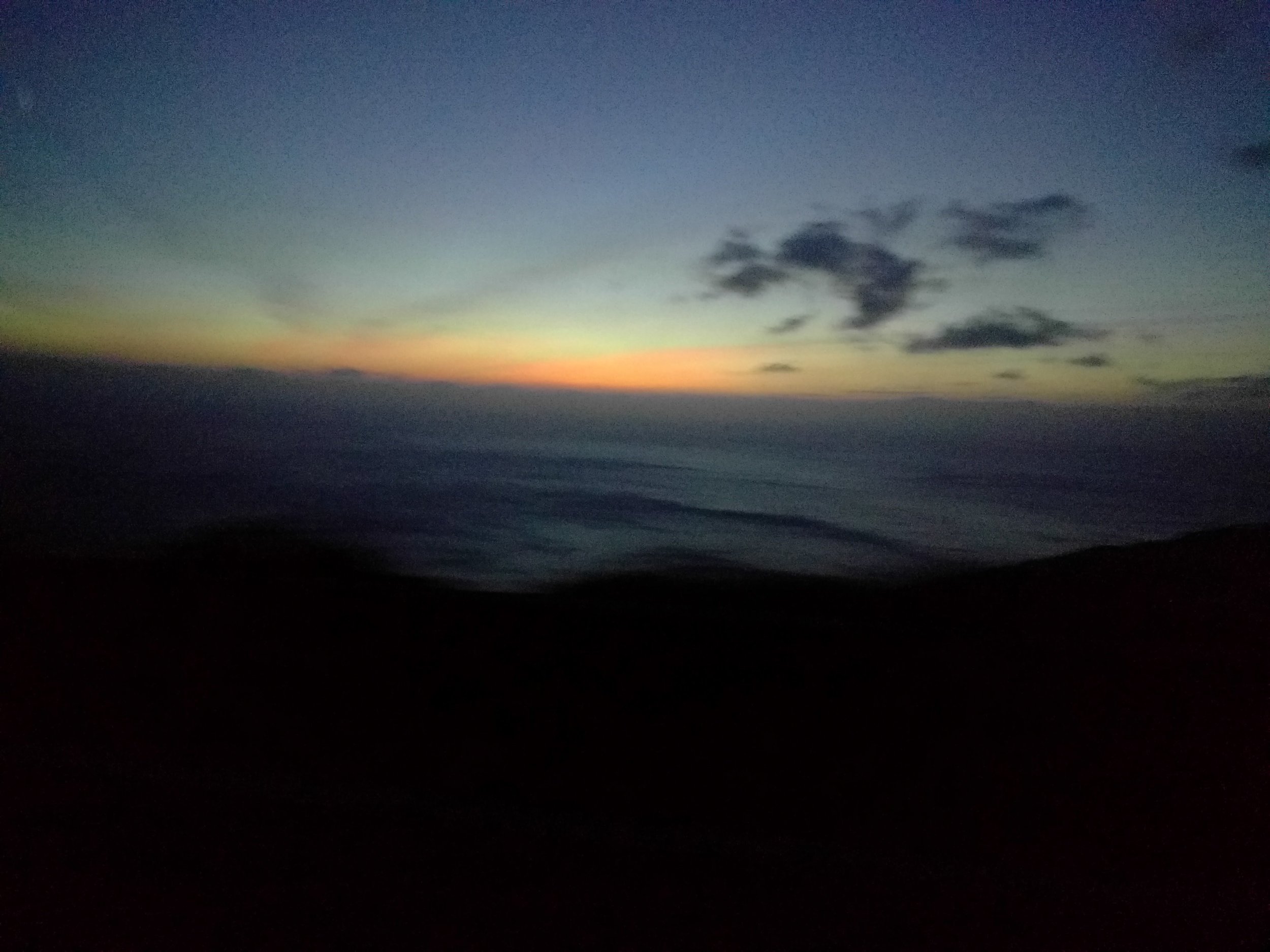 beginnings of Santorini sunrise