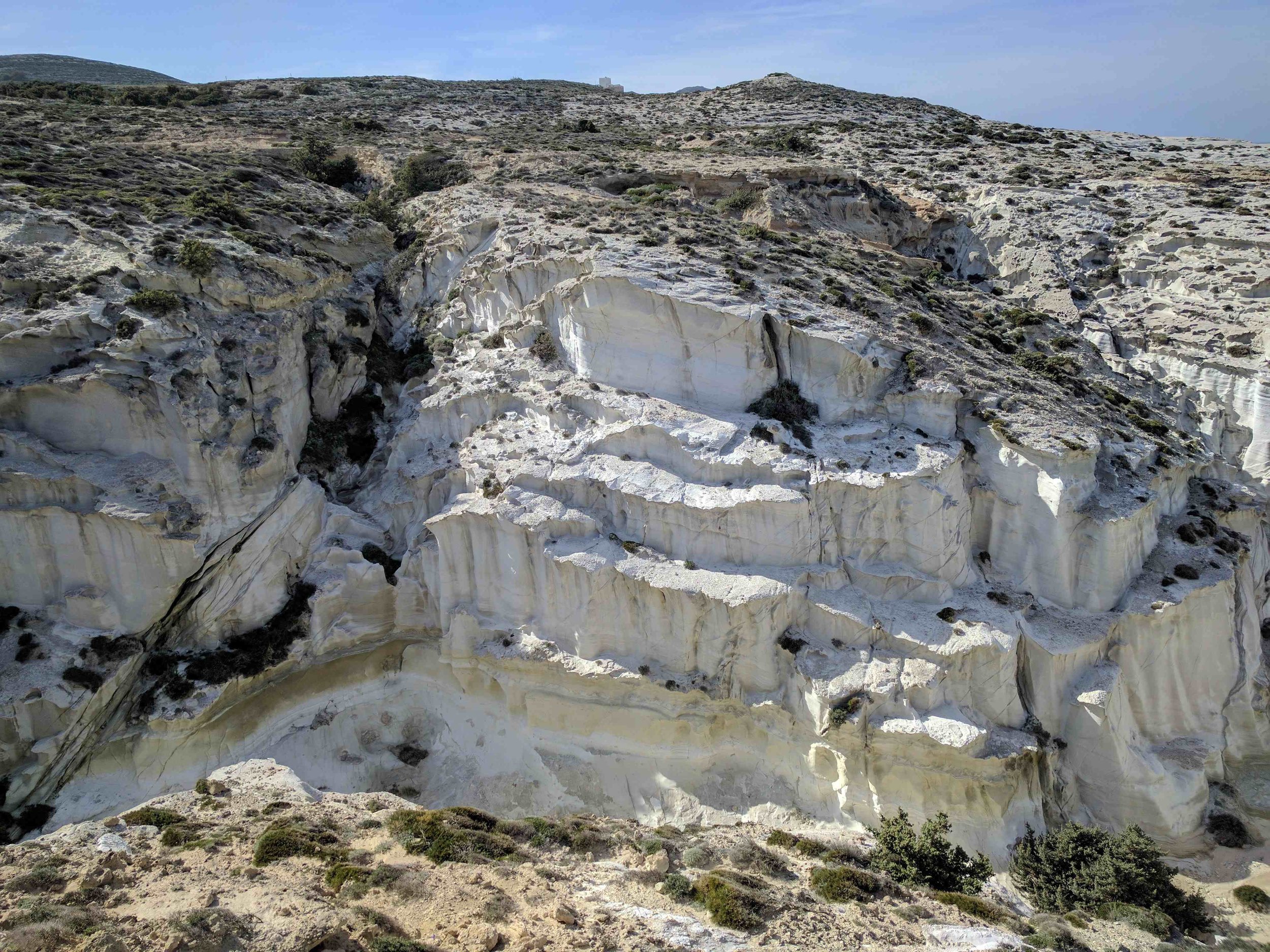 Sarakiniko beach parking area