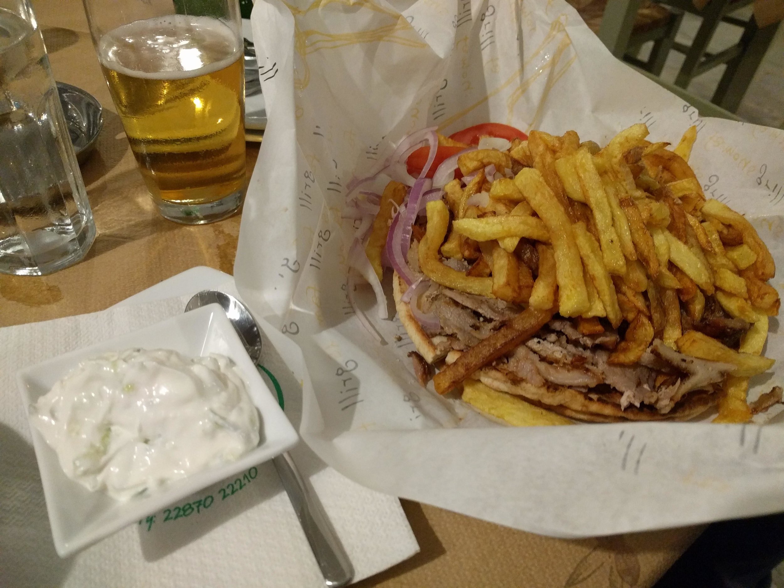 <p>This portion was humongous! The tzatziki sauce was the bomb</p>