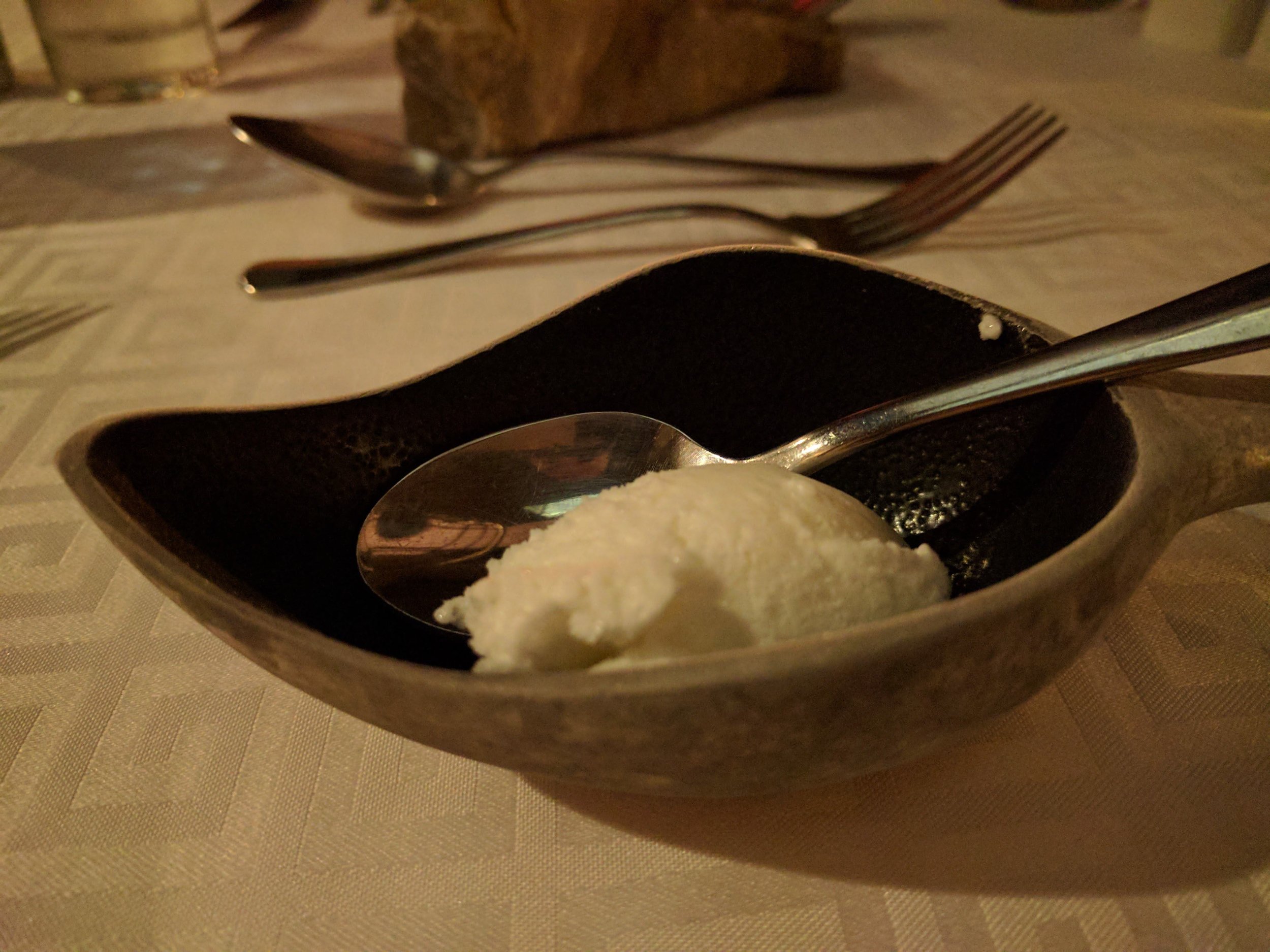 Lemon sorbet palate cleanser