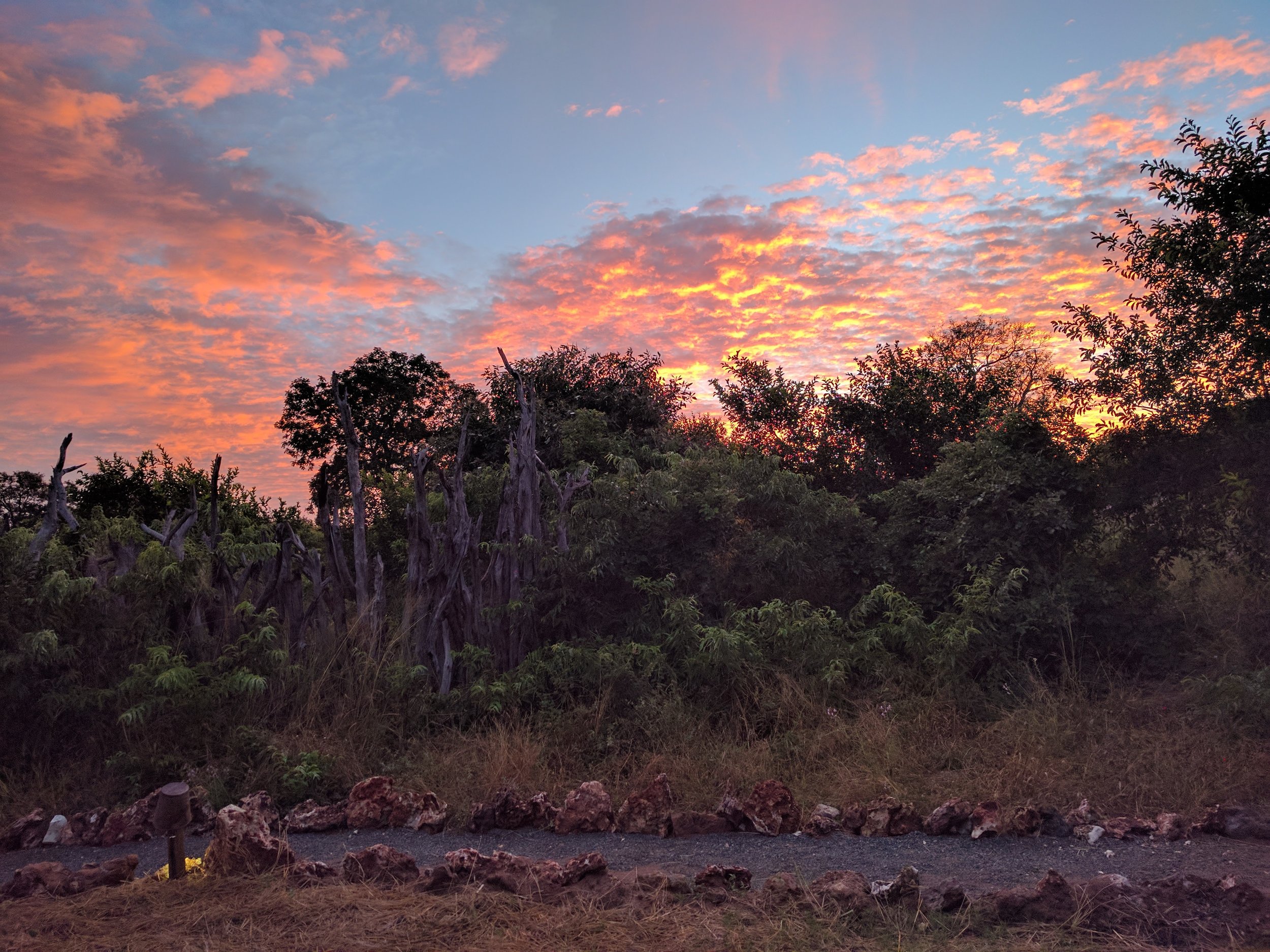 Sunrise outside our room